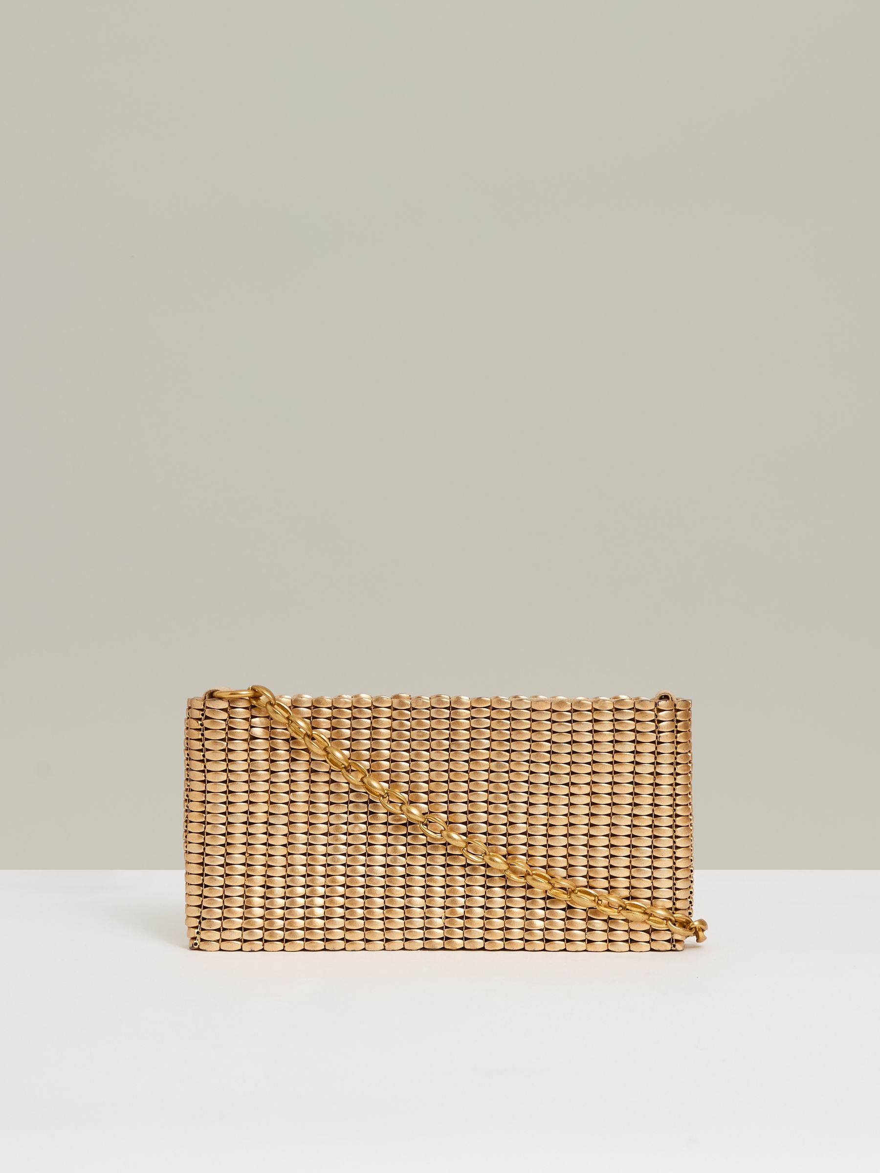 Beaded Removable Strap Shoulder Bag in Gold - Image 3 of 7