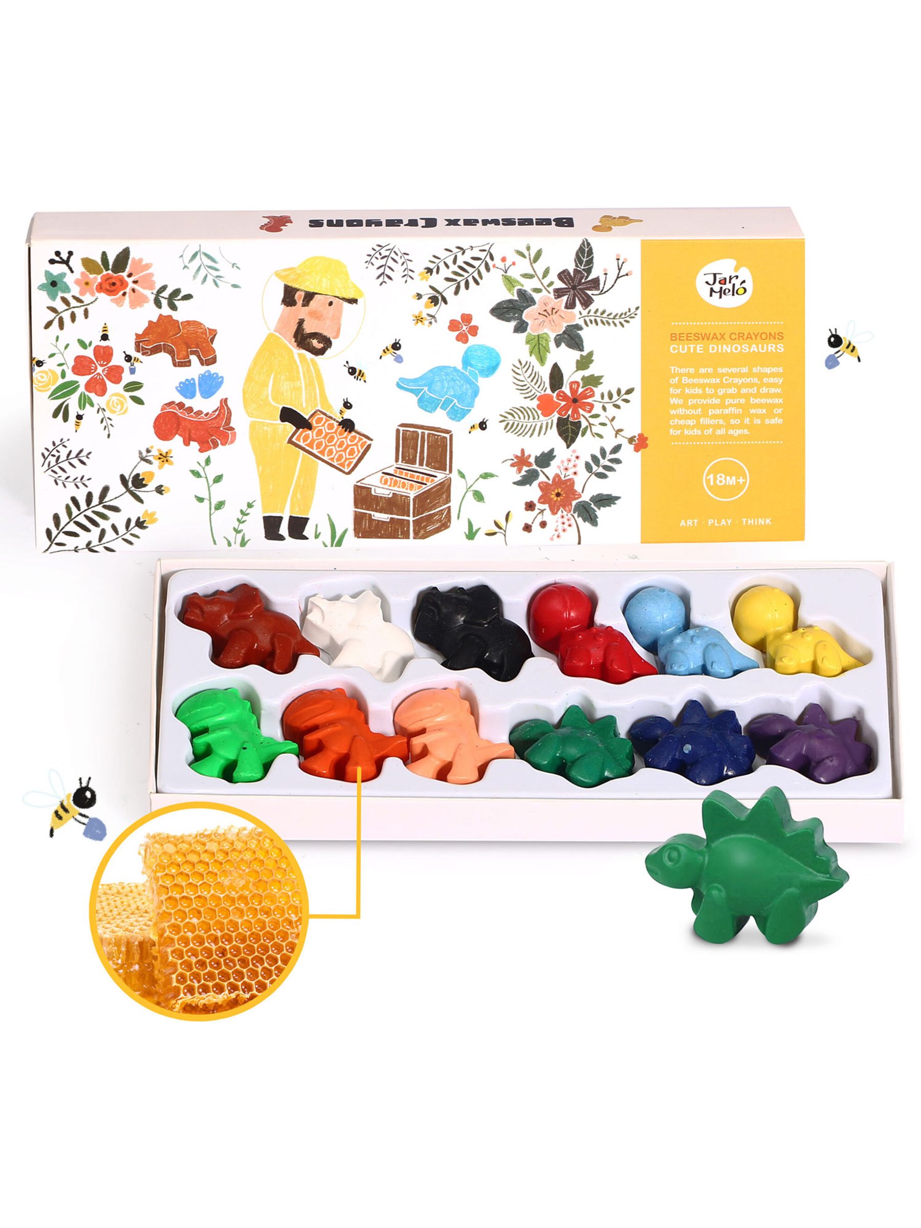 Jar Melo Beeswax Dinosaur Crayons - Image 1 of 6