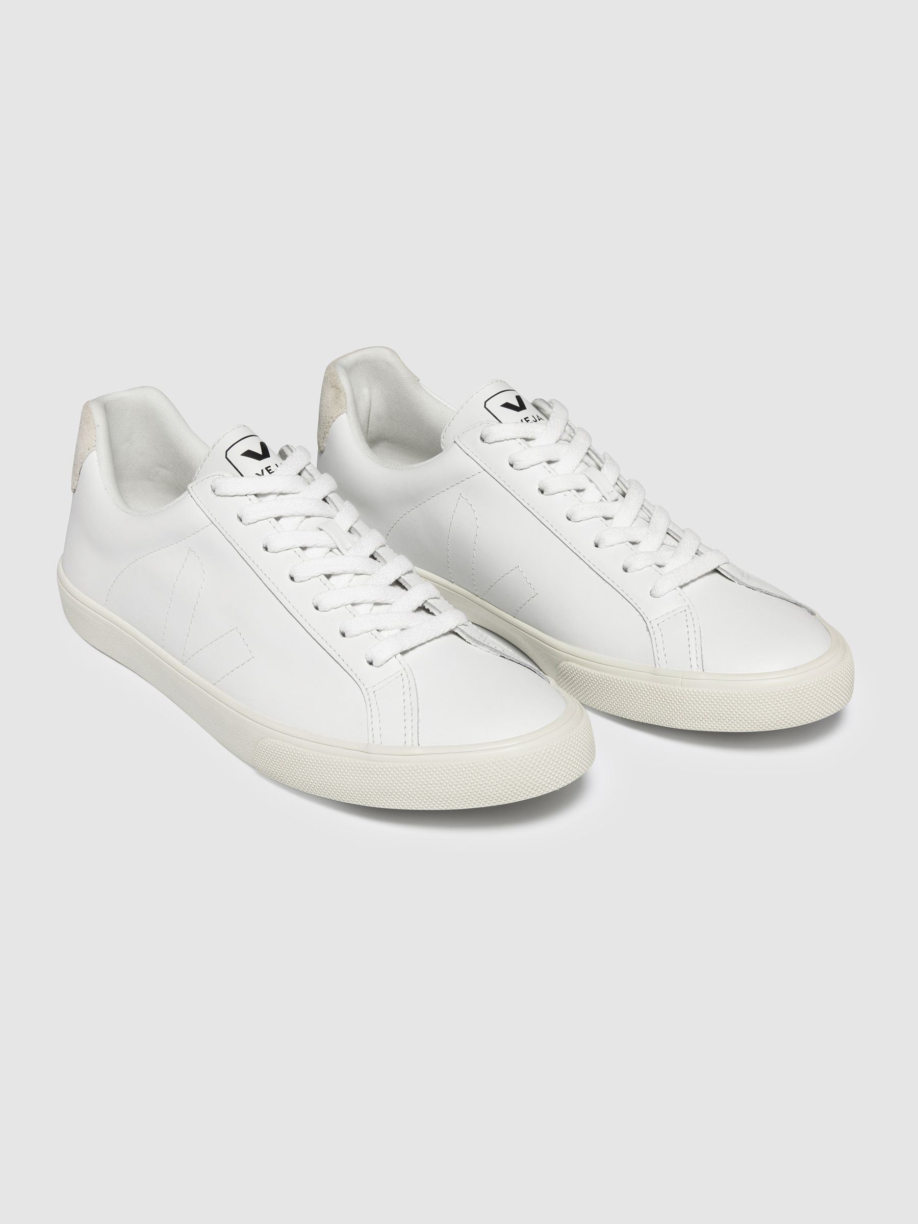 Veja Leather Trainers in Extra White - Image 2 of 3