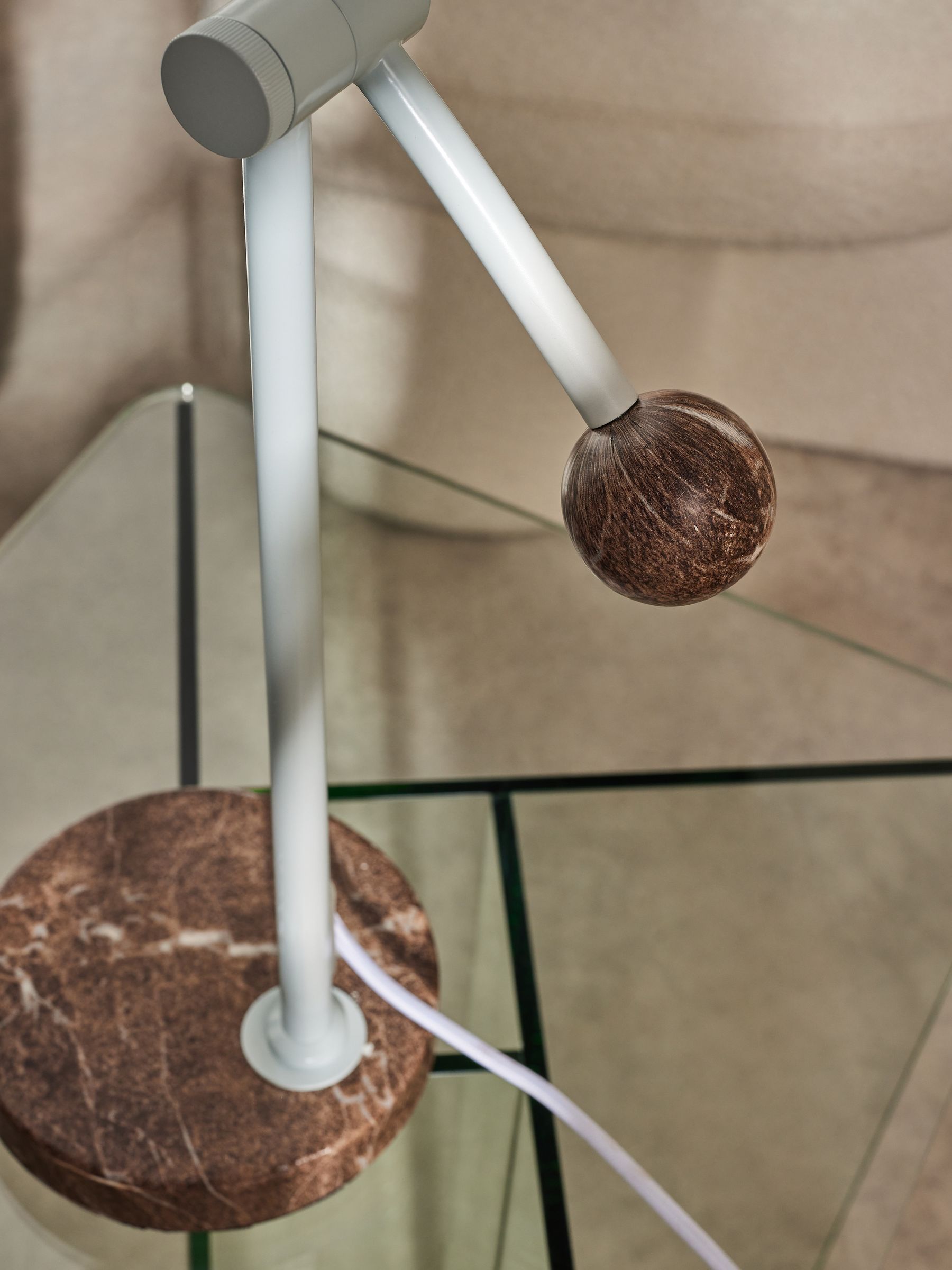Avery Table Lamp in Light Blue/Marble - Image 3 of 4