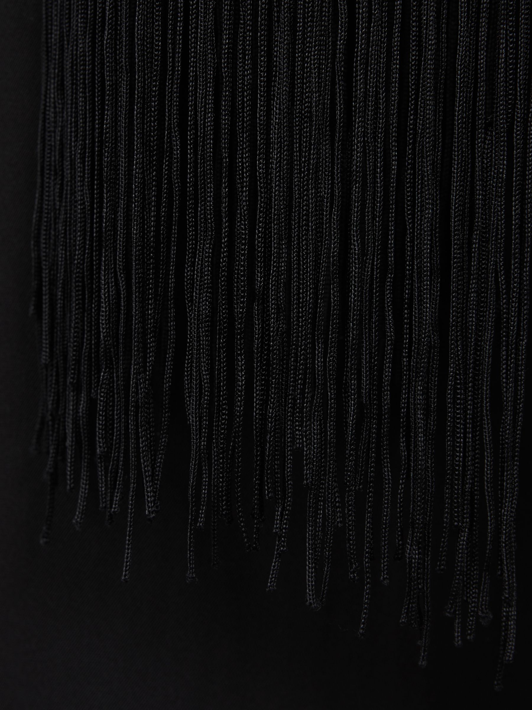 Halston Halter Neck Tassel Jumpsuit in Black - Image 5 of 5