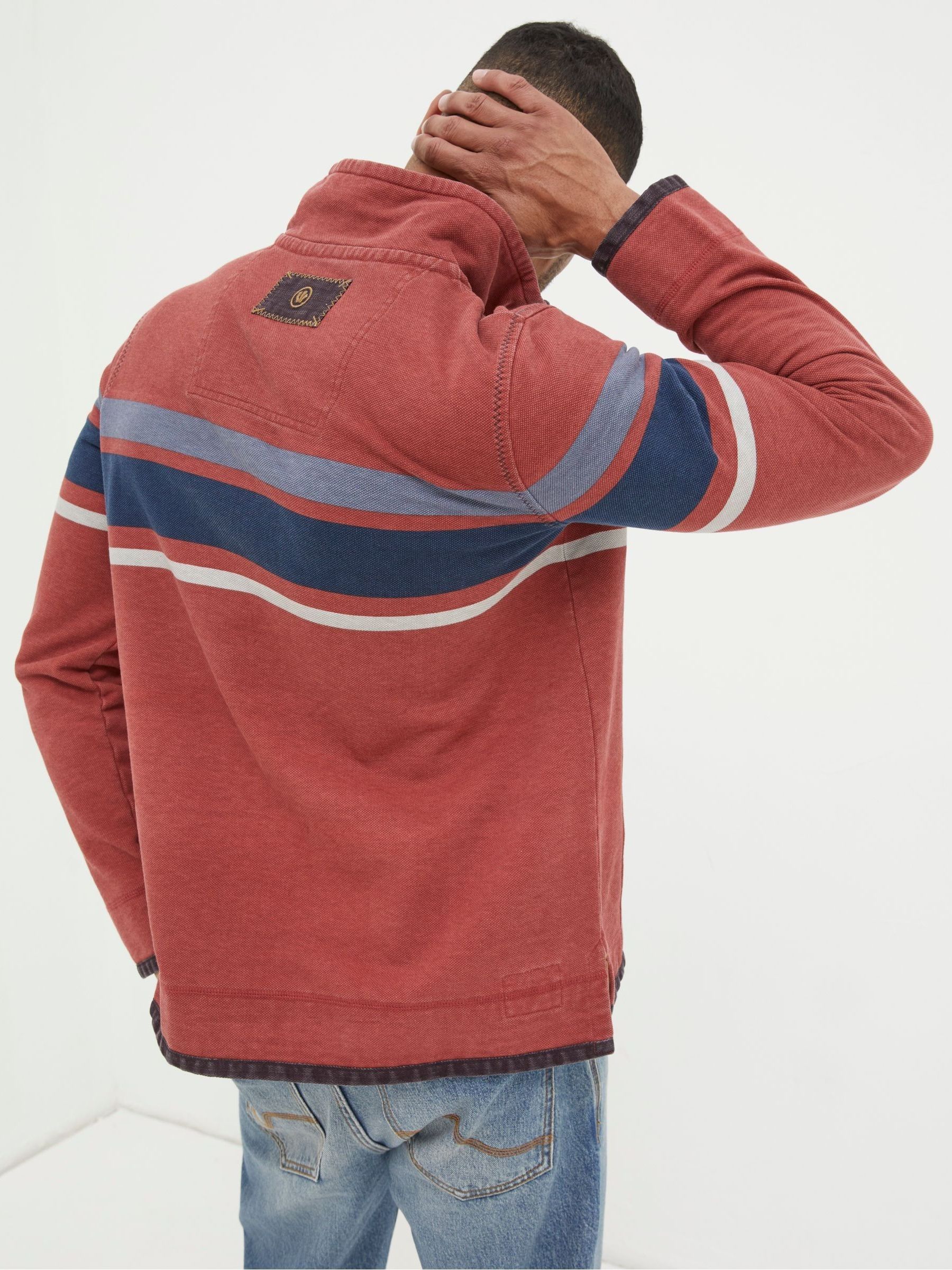 Red Airlie Chest Stripe Sweatshirt - Image 2 of 5 Red Airlie Chest Stripe Sweatshirt - Image 2 of 5