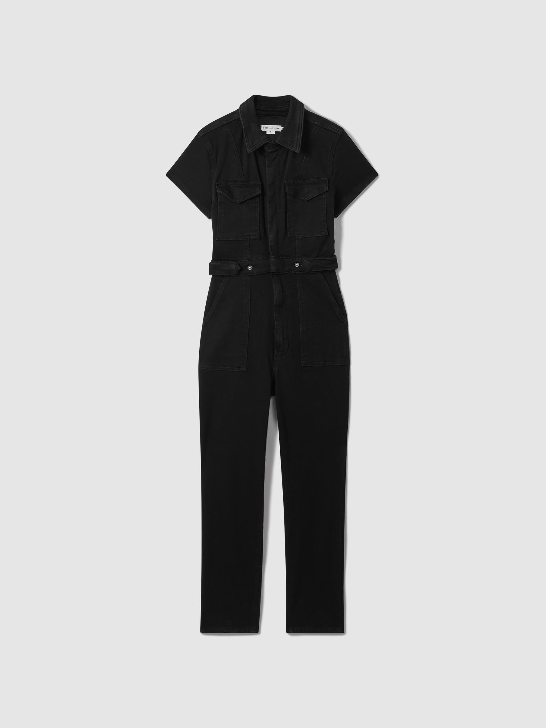 Good American Denim Jumpsuit in Black - Image 2 of 6