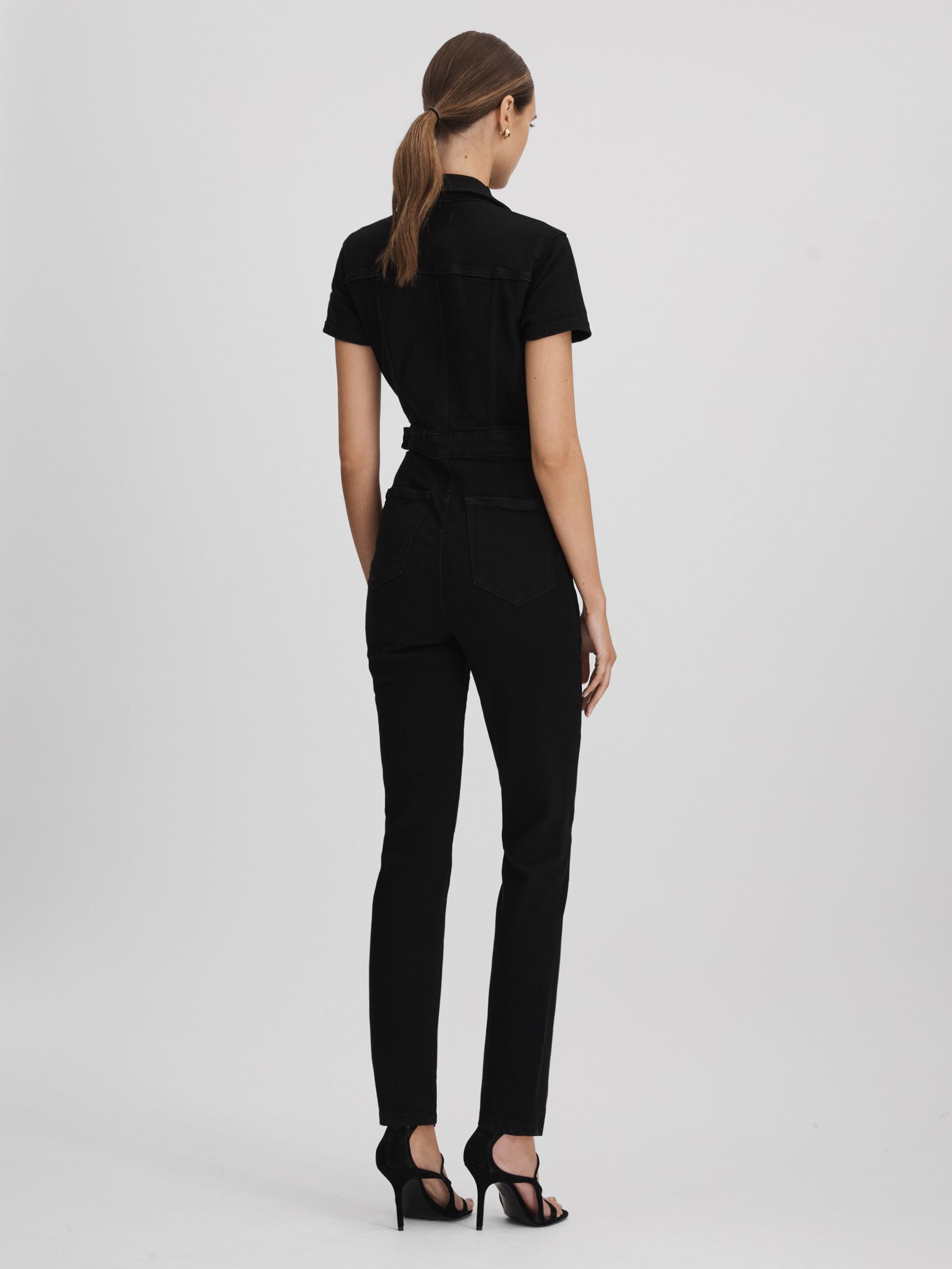 Good American Denim Jumpsuit in Black - Image 5 of 6