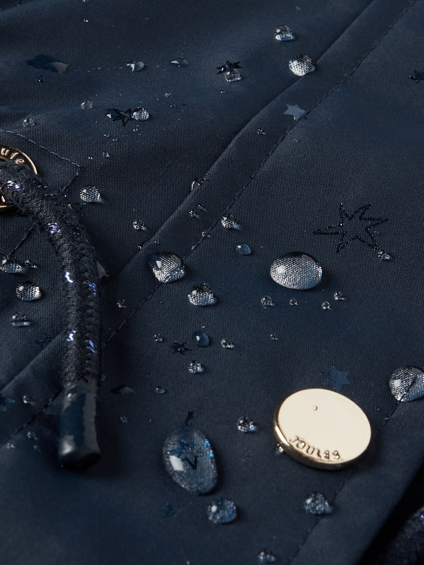Girls' Alix Navy Blue Printed Waterproof Parka Coat - Image 4 of 5