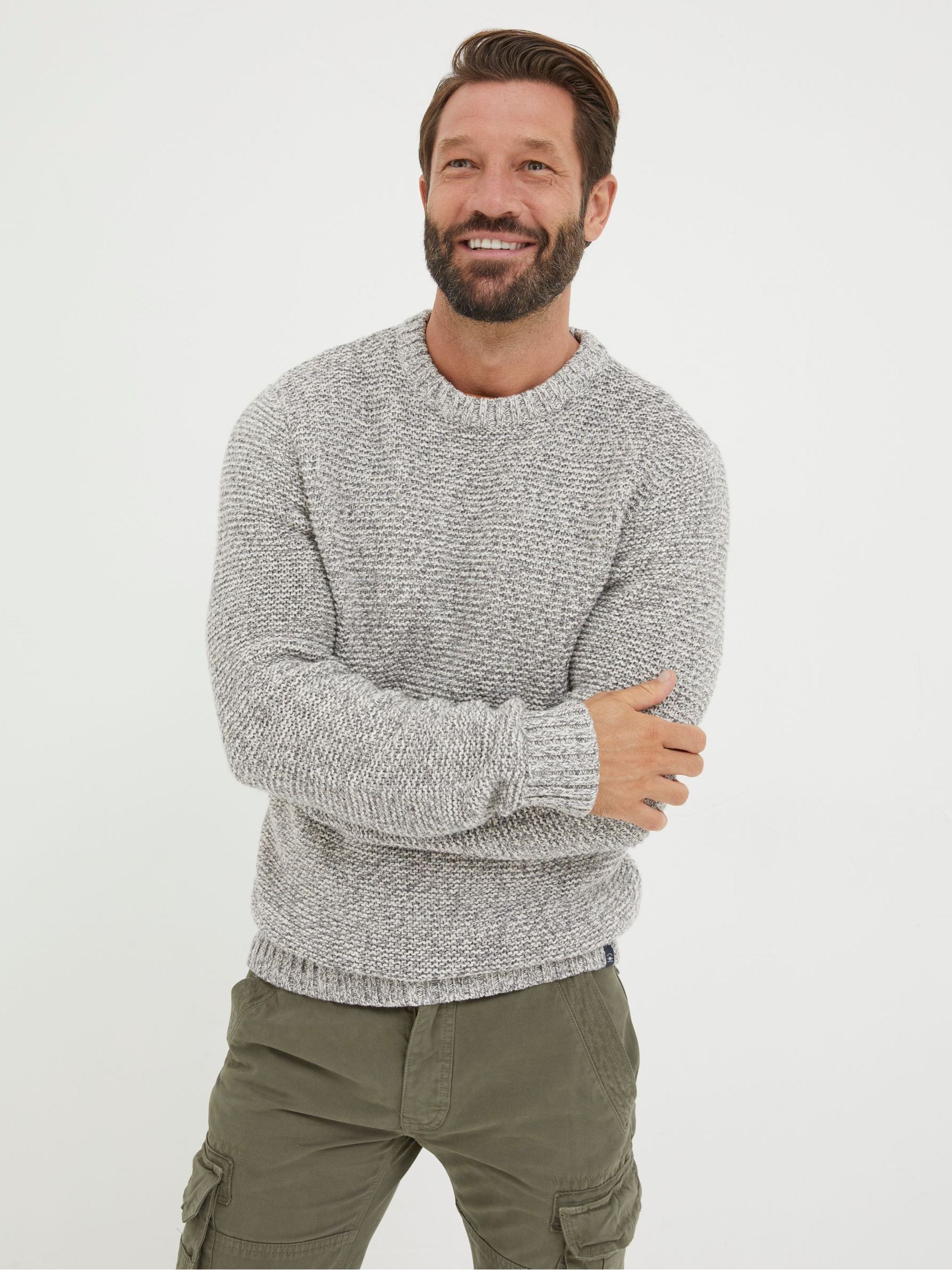 Hove Grey Crew Jumper - Image 1 of 4