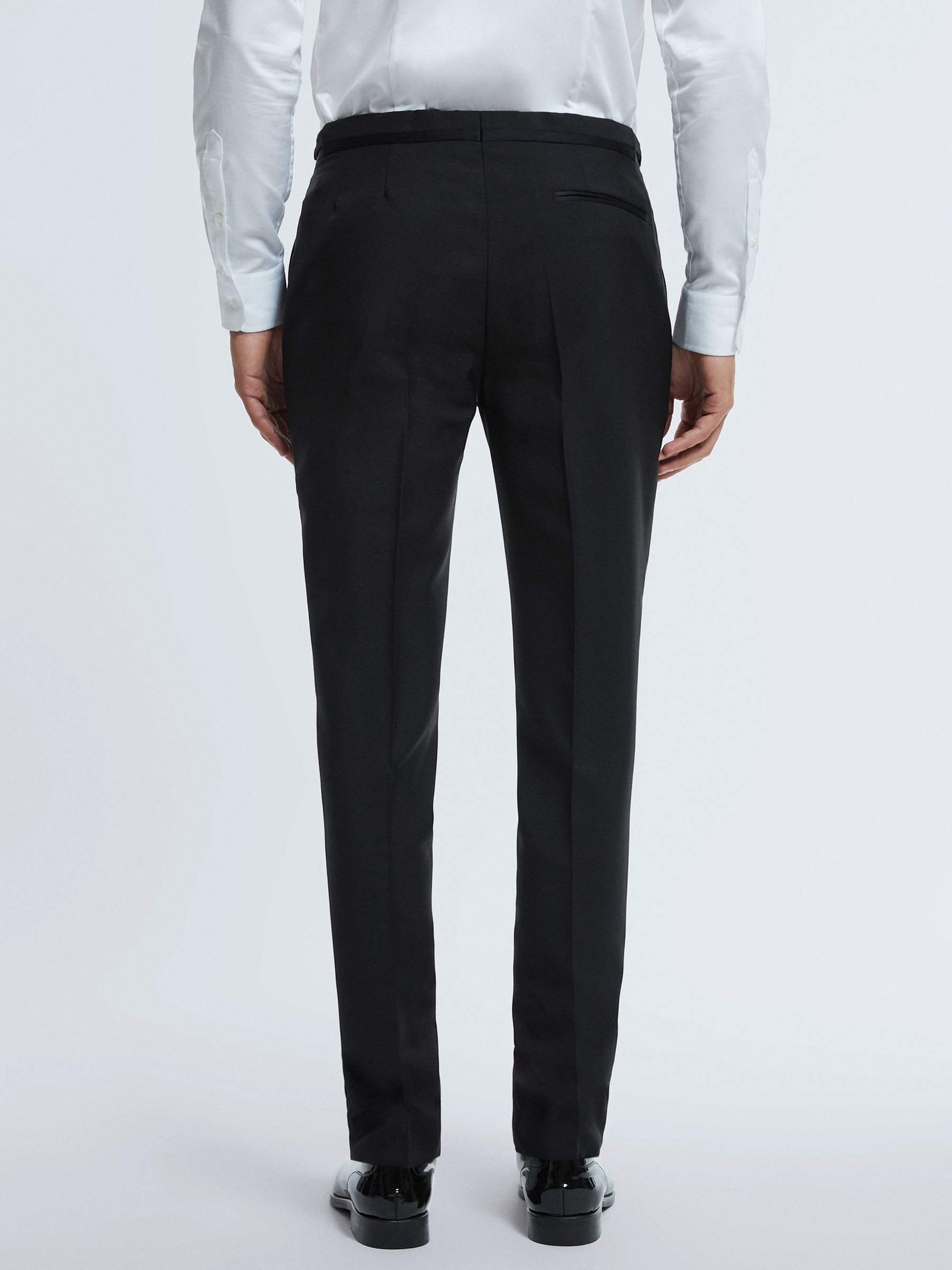 Atelier Wool-Mohair Slim Fit Tuxedo Trousers in Black - Image 5 of 8