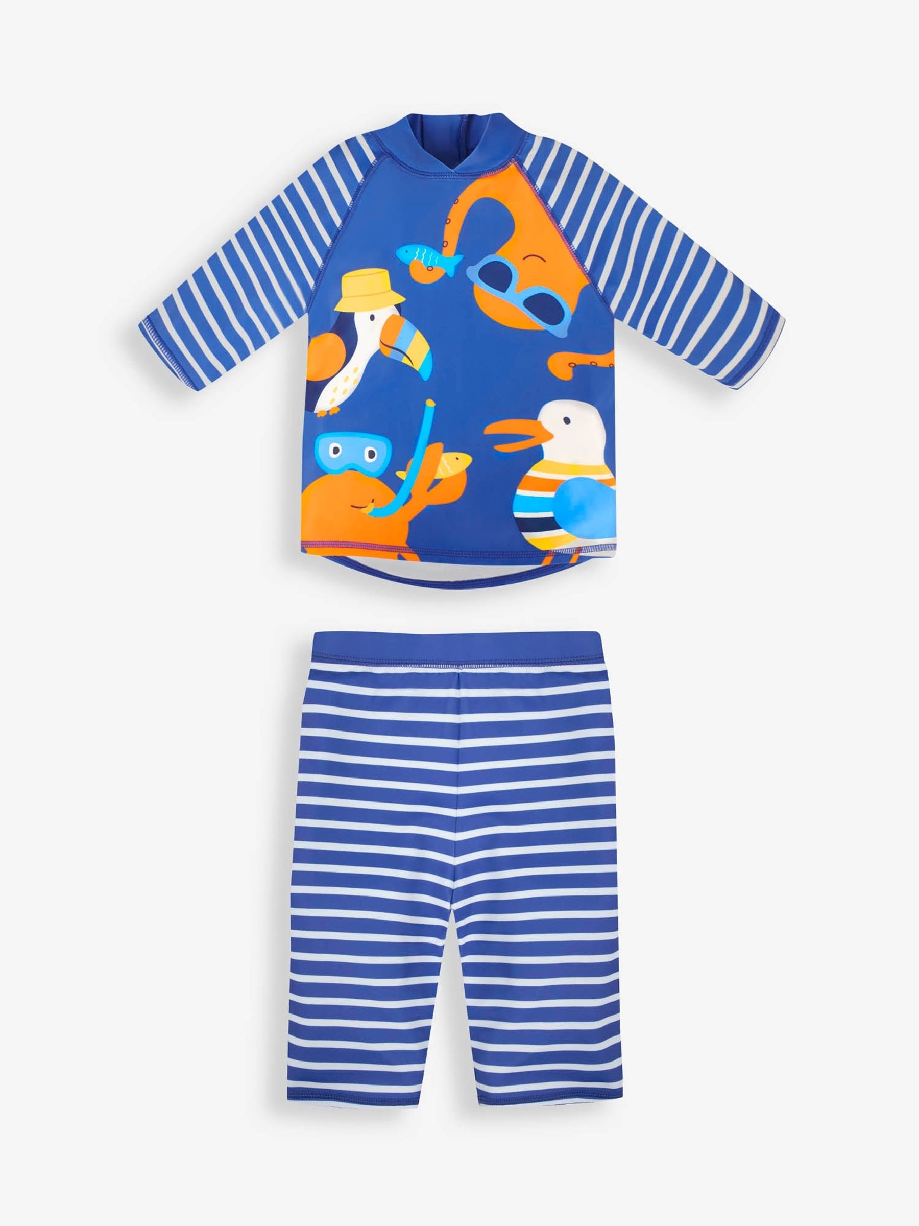 Blue Stripe UPF 50 2-Piece Sun Protection Suit - Image 5 of 7