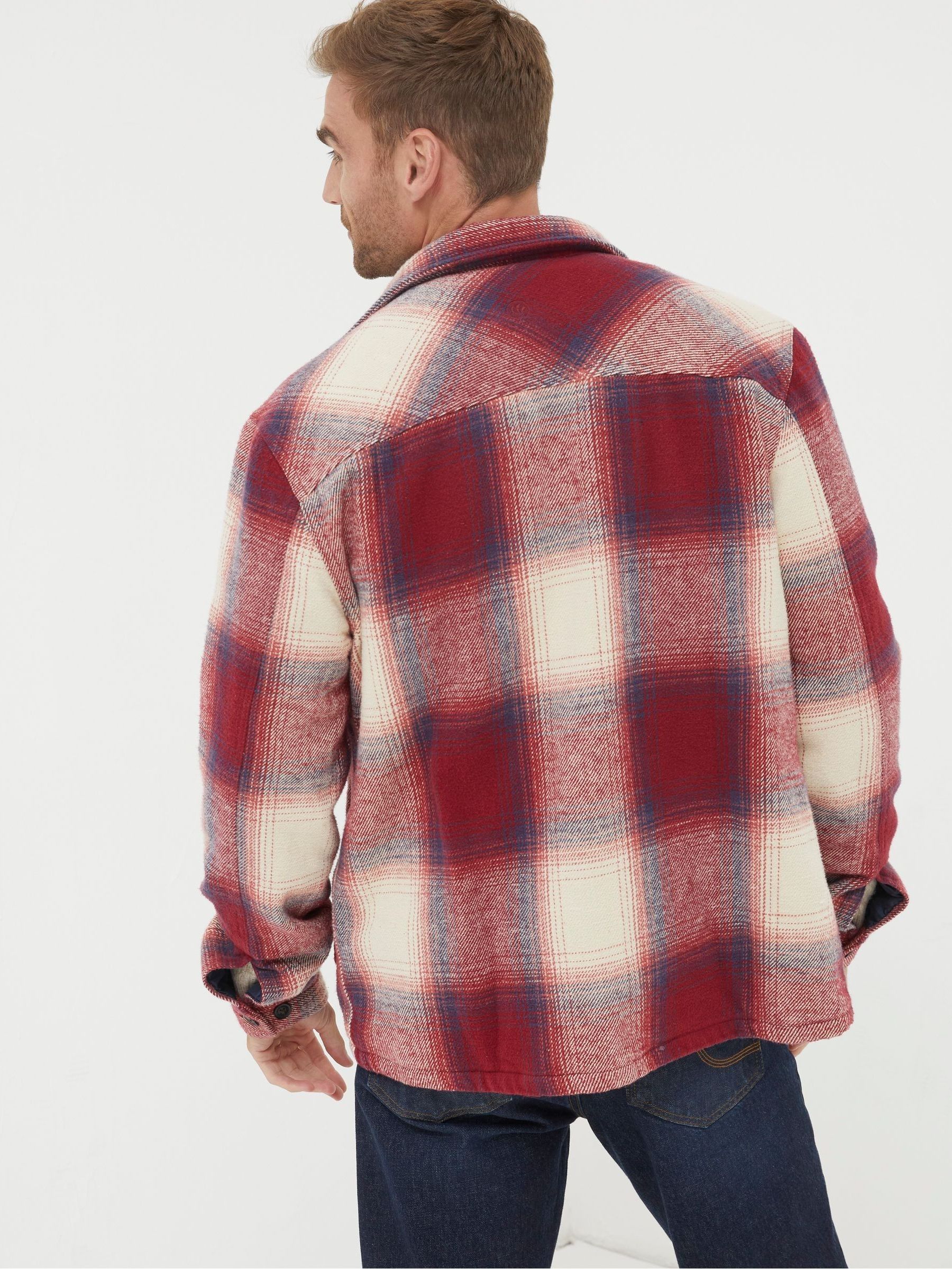 Red Boulby Check Overshirt - Image 2 of 6 Red Boulby Check Overshirt - Image 2 of 6