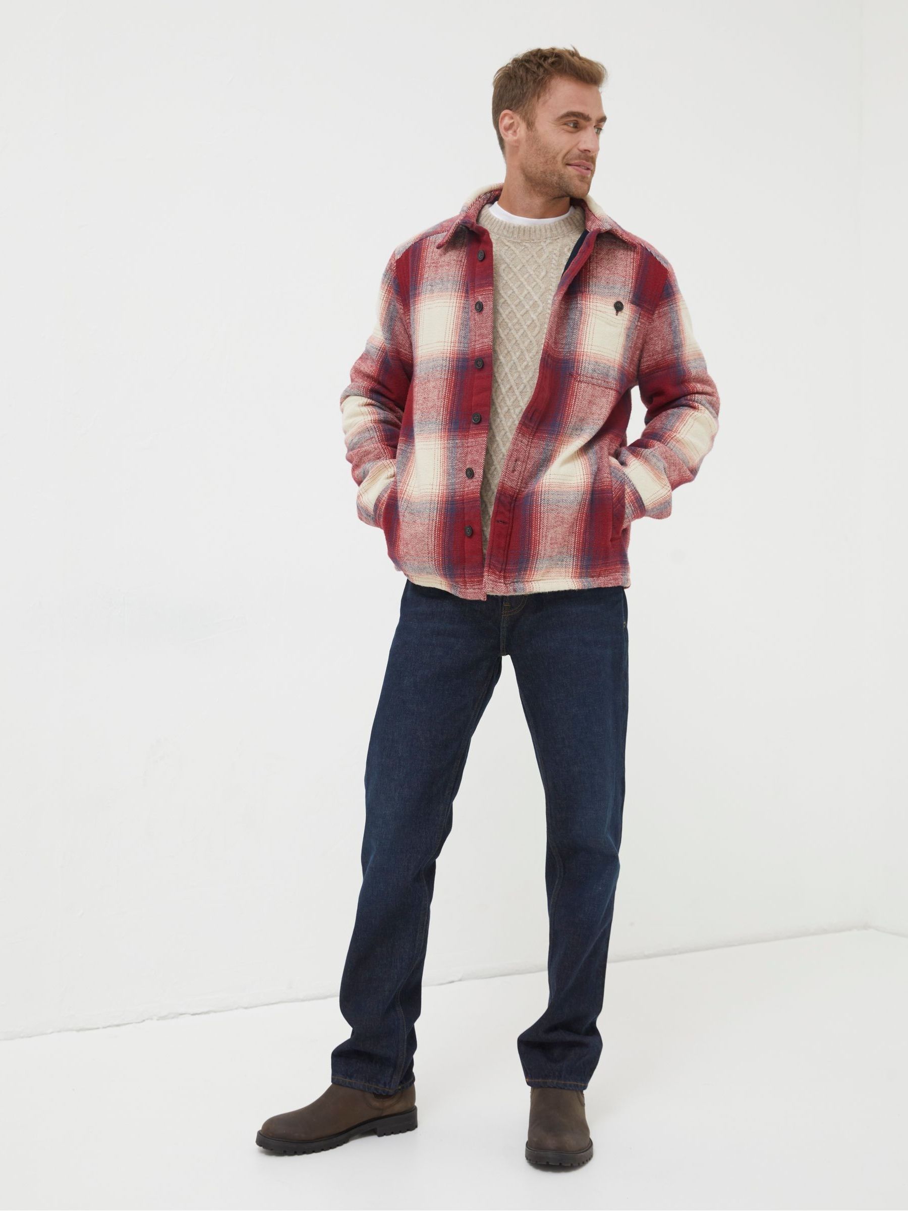 Red Boulby Check Overshirt - Image 3 of 6