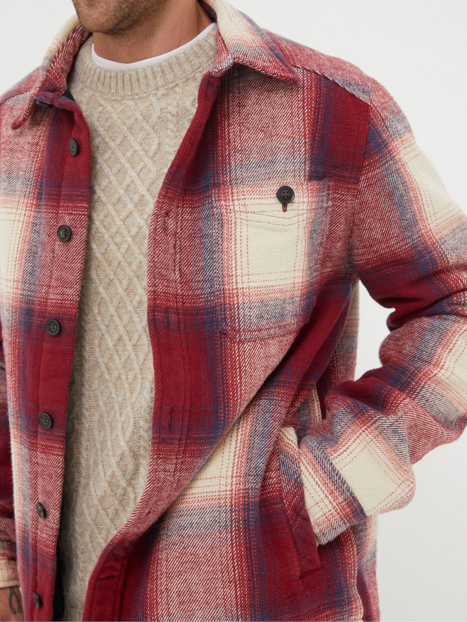 Red Boulby Check Overshirt - Image 4 of 6