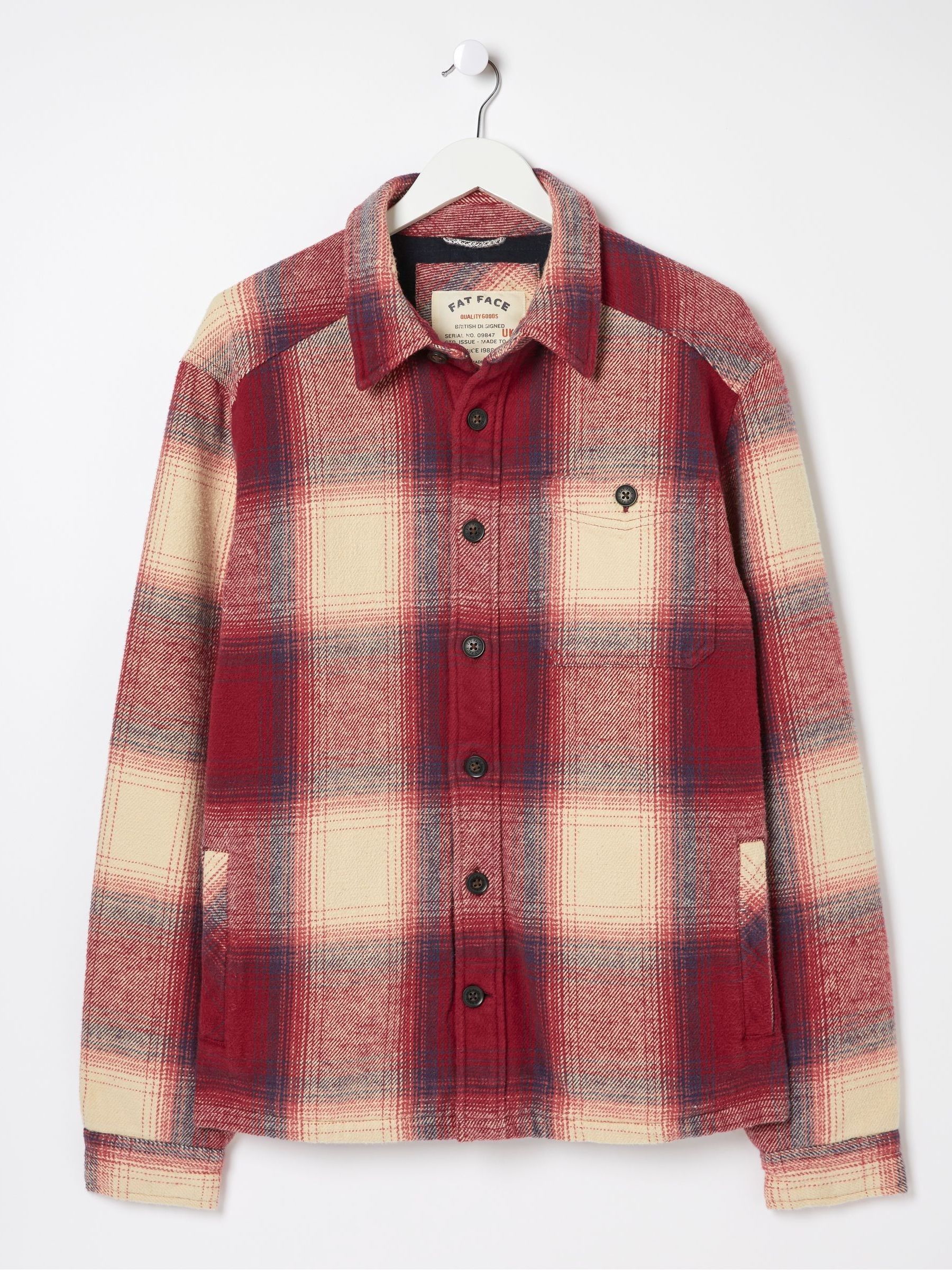 Red Boulby Check Overshirt - Image 6 of 6 Red Boulby Check Overshirt - Image 6 of 6