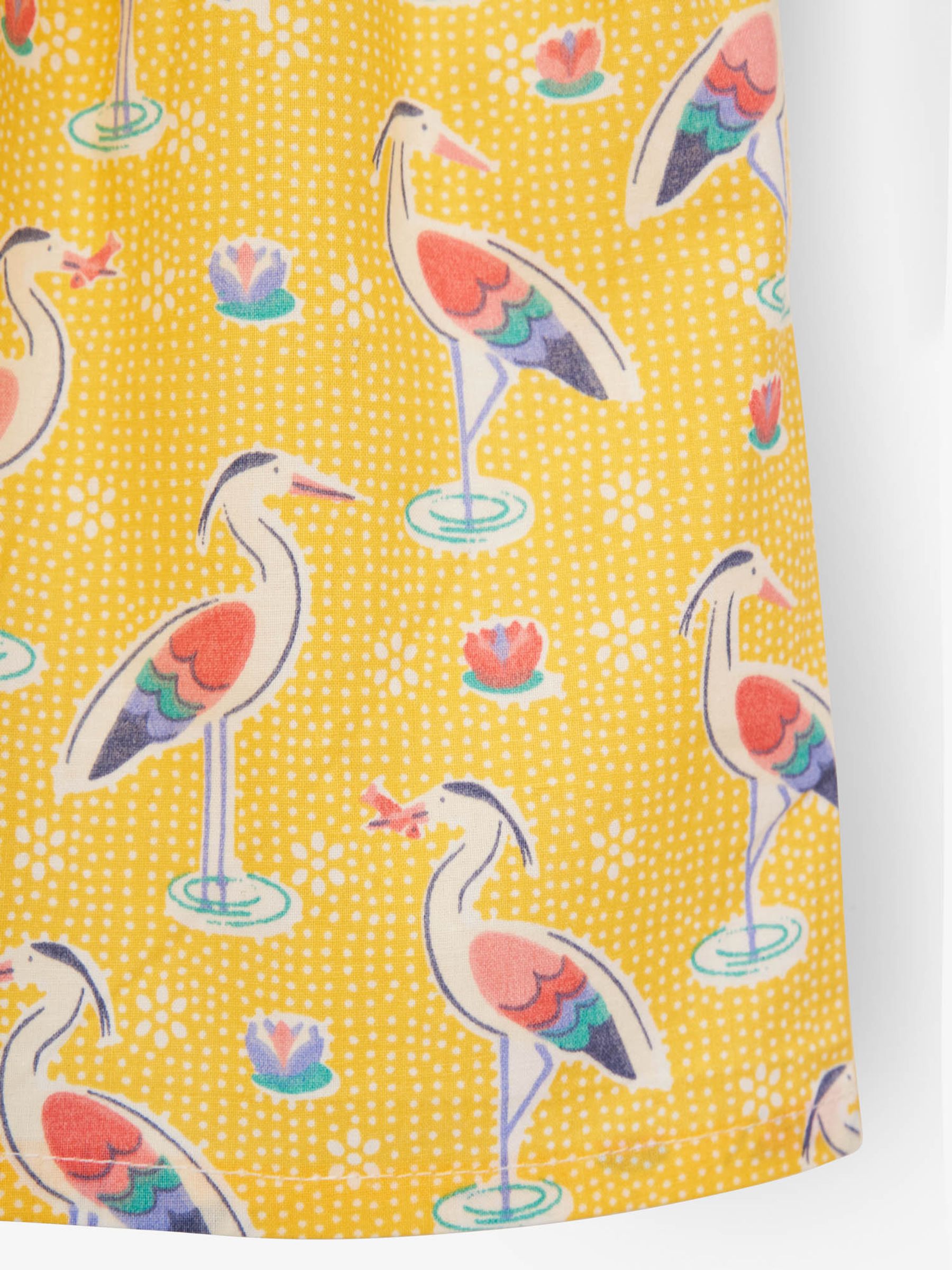 Yellow Girls' Heron Print Smocked Top - Image 2 of 2