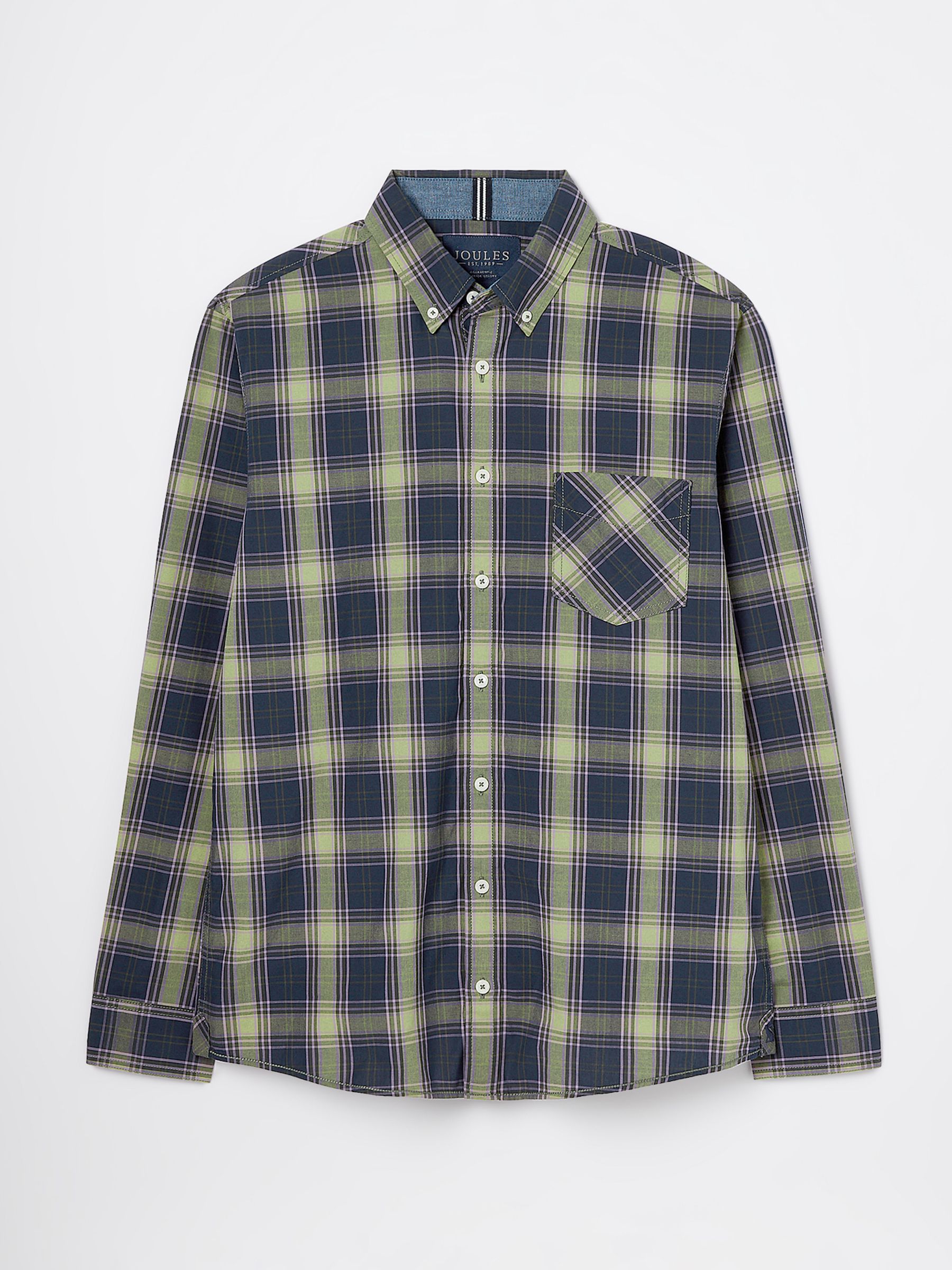 Goodridge Green Long Sleeve Cotton Poplin Shirt - Image 6 of 6