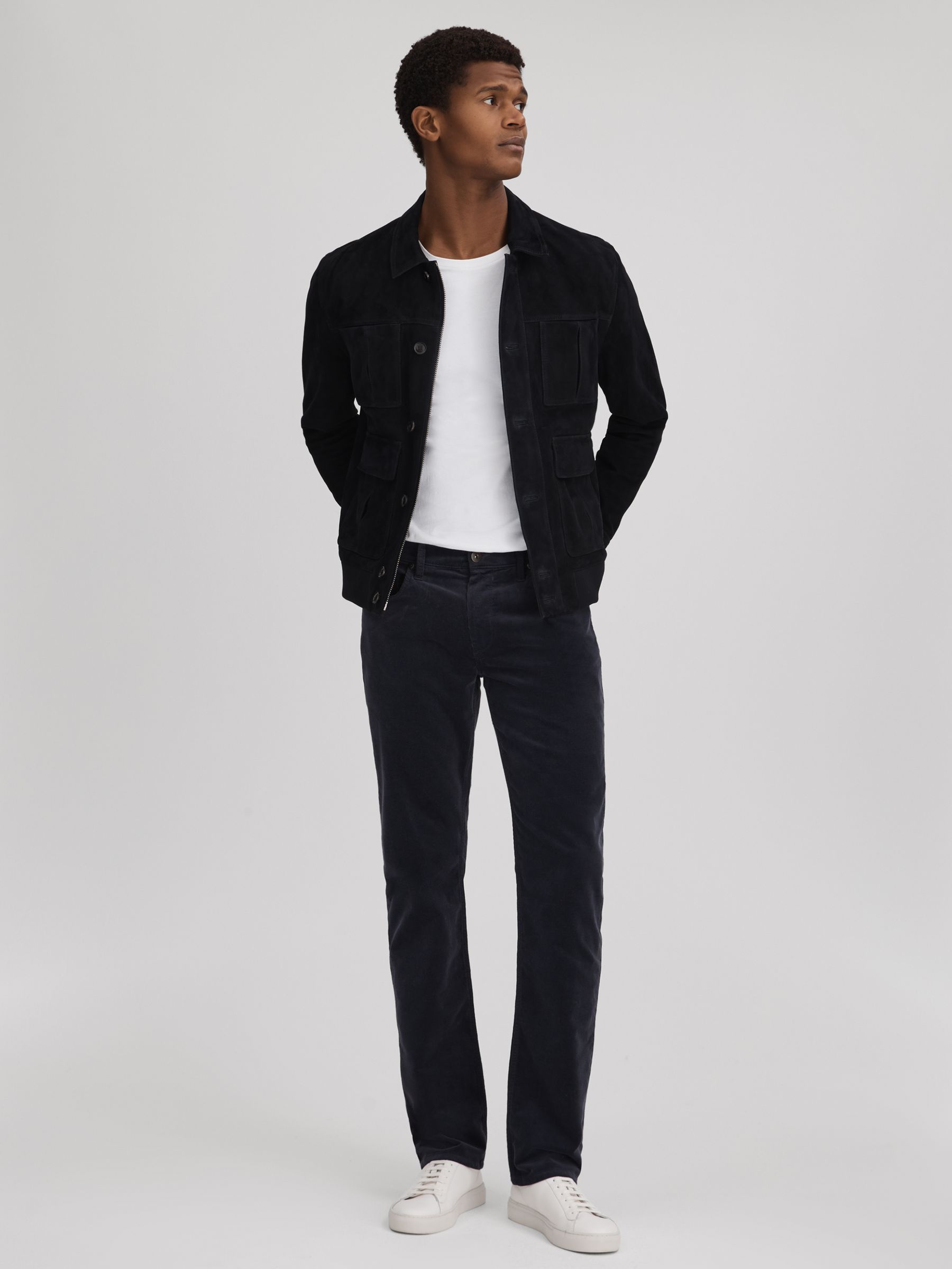 Paige Corduroy Jeans in Deep Anchor - Image 3 of 6