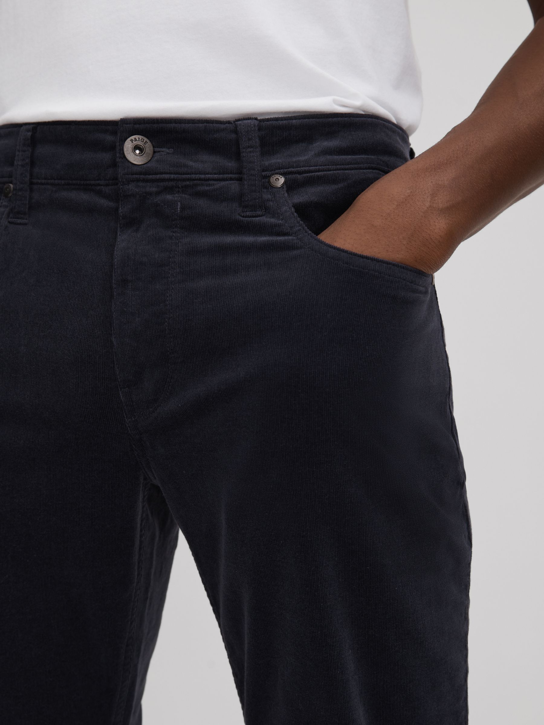 Paige Corduroy Jeans in Deep Anchor - Image 4 of 6