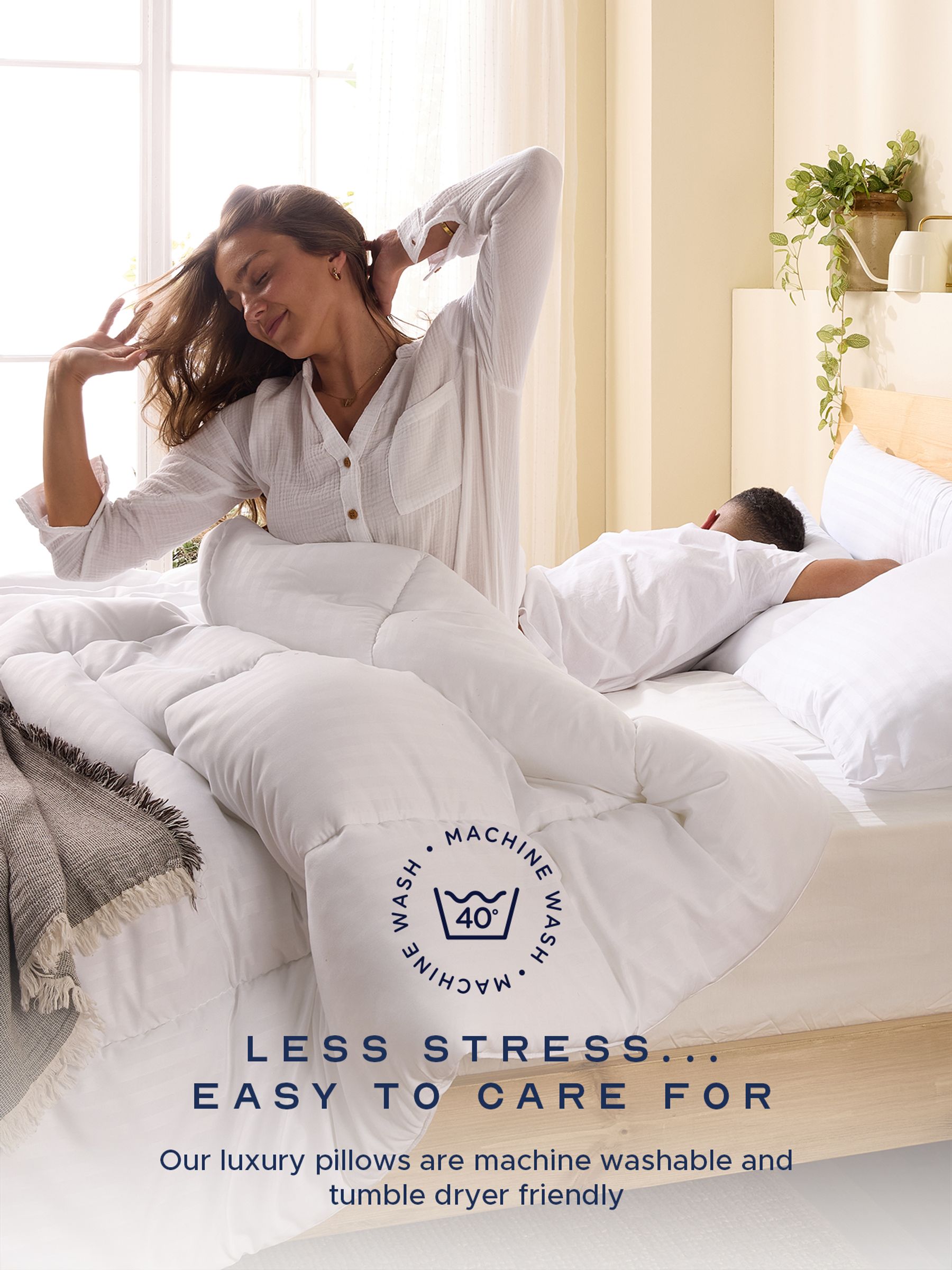 Snuggledown White 2 Classic Soft Touch Pillows - Image 7 of 9