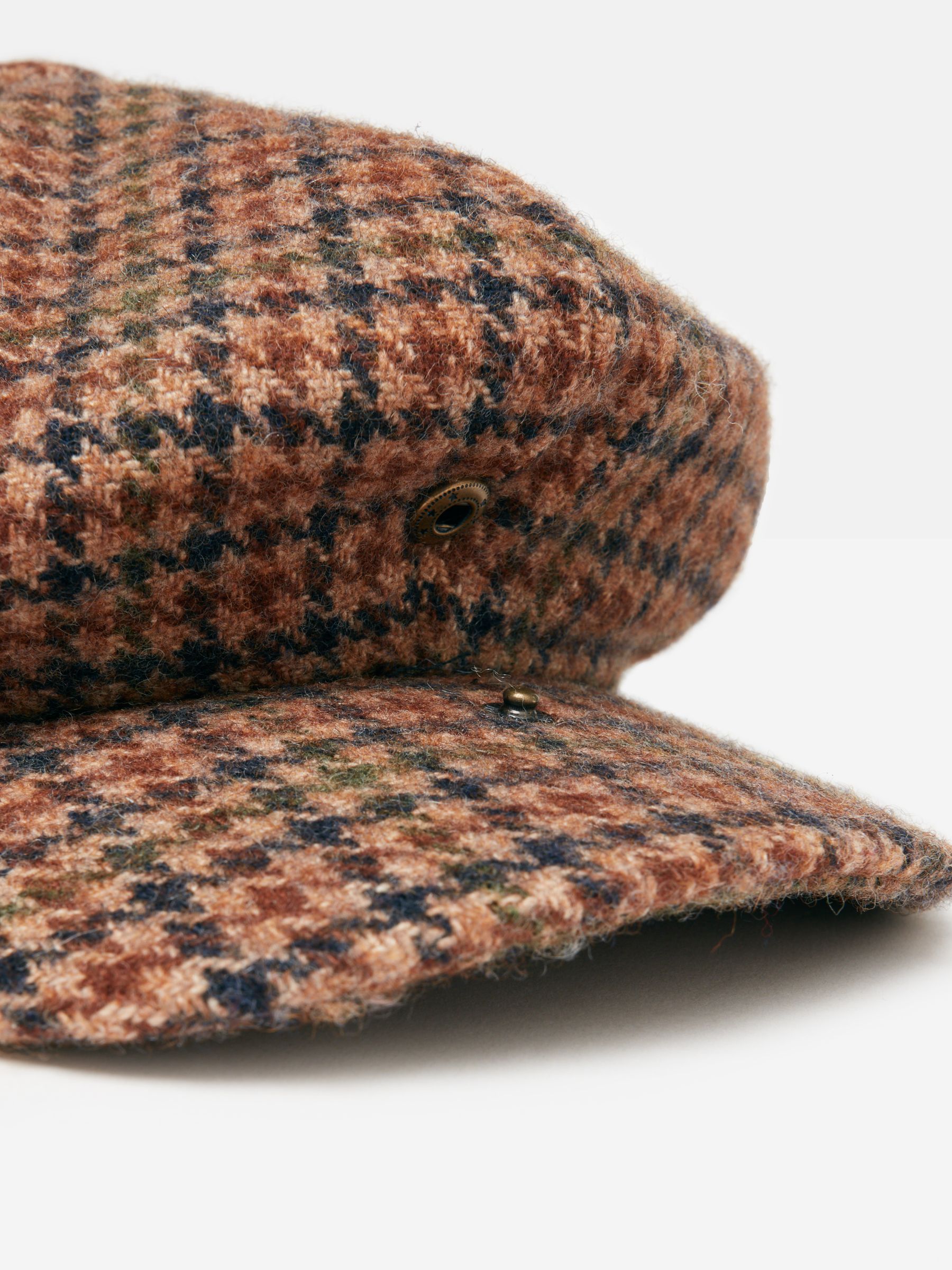 Harrogate Brown Tweed Baker Boy Hat - Image 4 of 4
