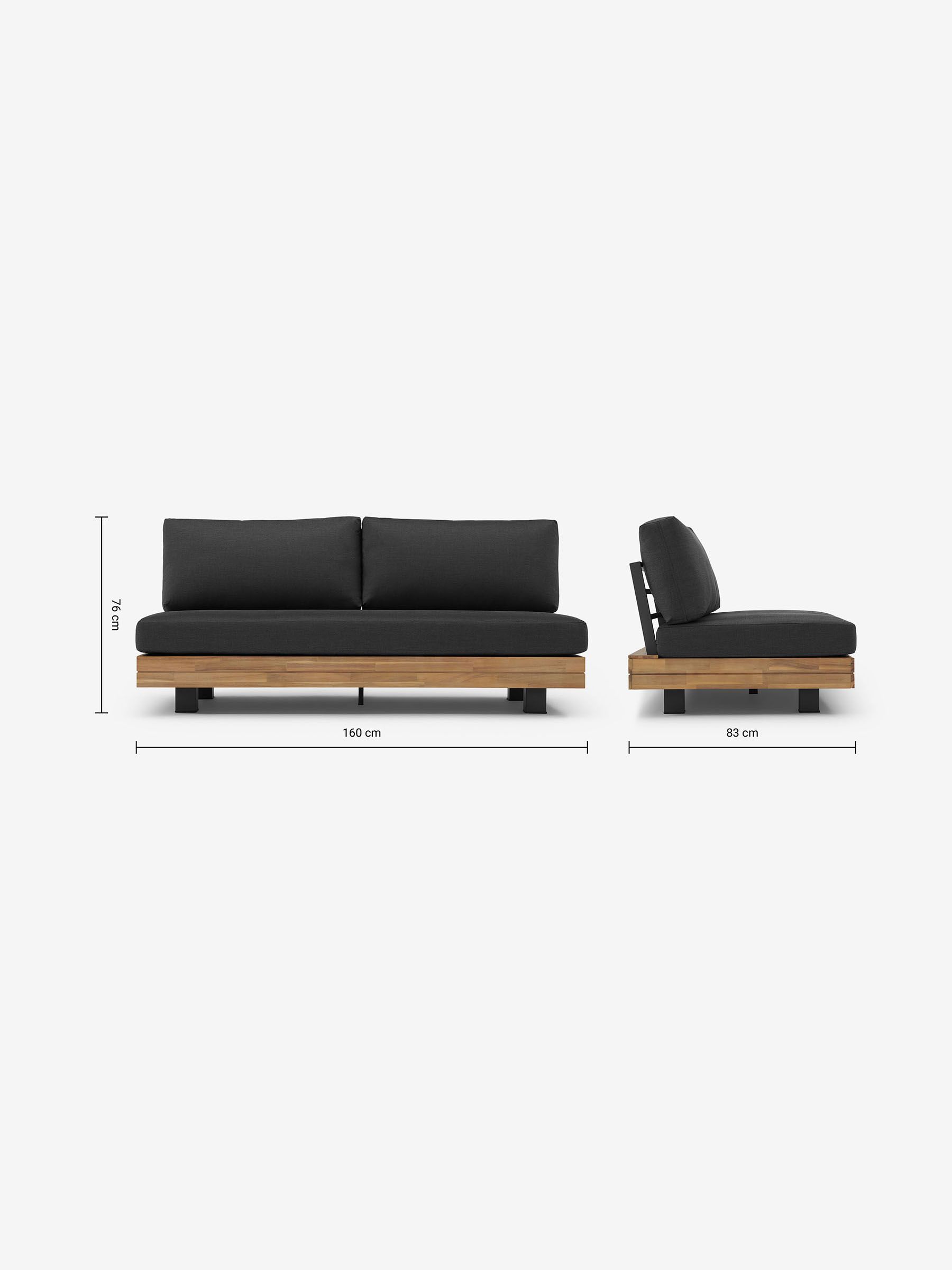 Avarna Garden 2 Seater Sofa in Grey - Image 6 of 6