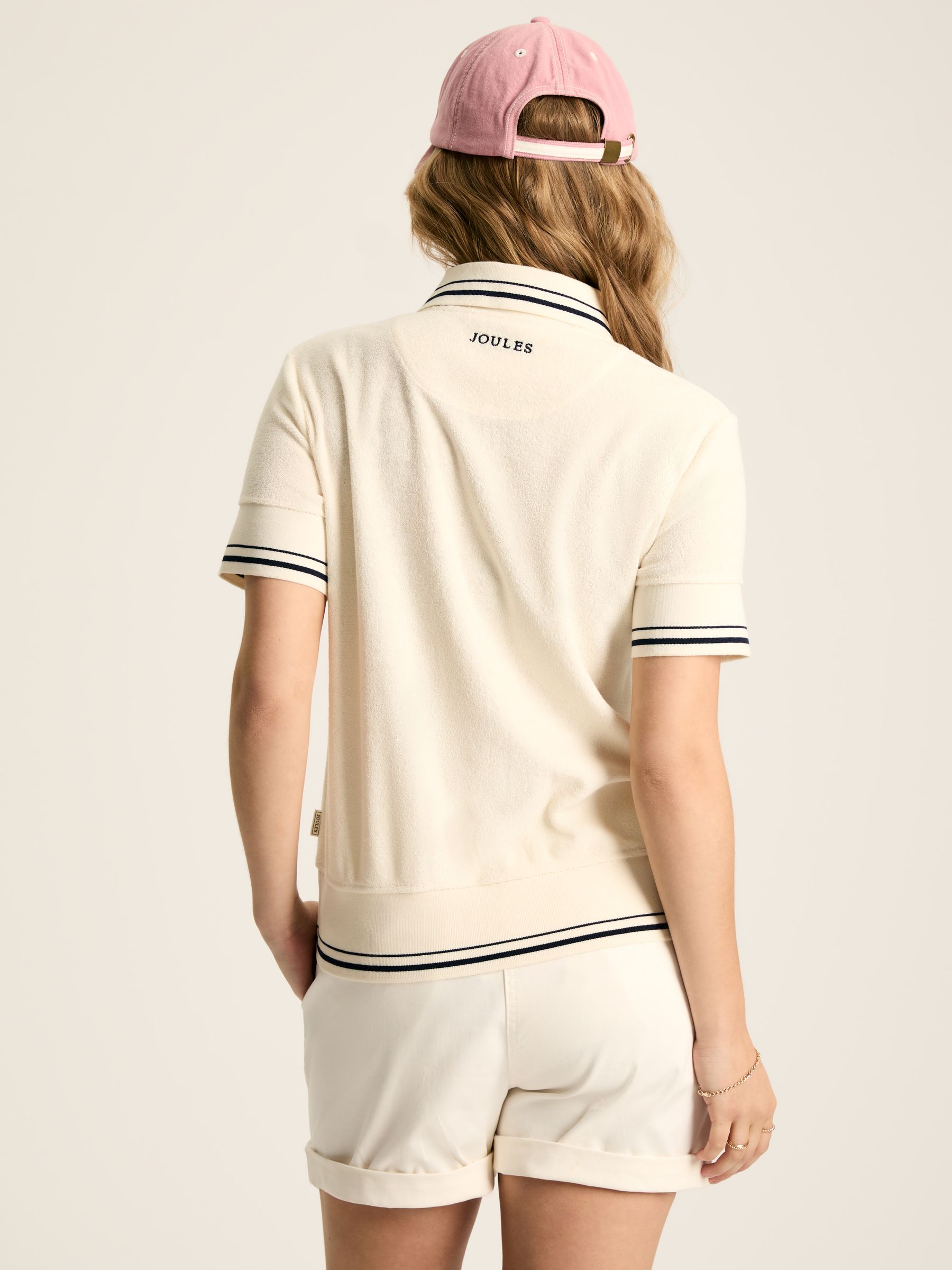 Kingsley Cream Towelling Polo Shirt - Image 2 of 5