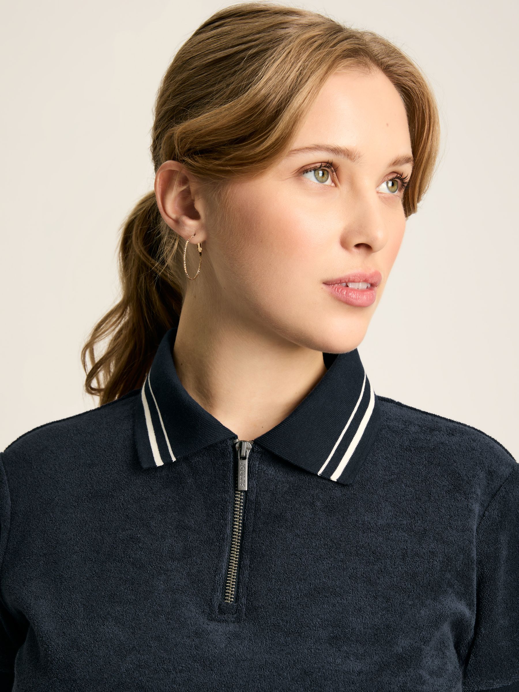 Kingsley Navy Towelling T-Shirt - Image 4 of 7