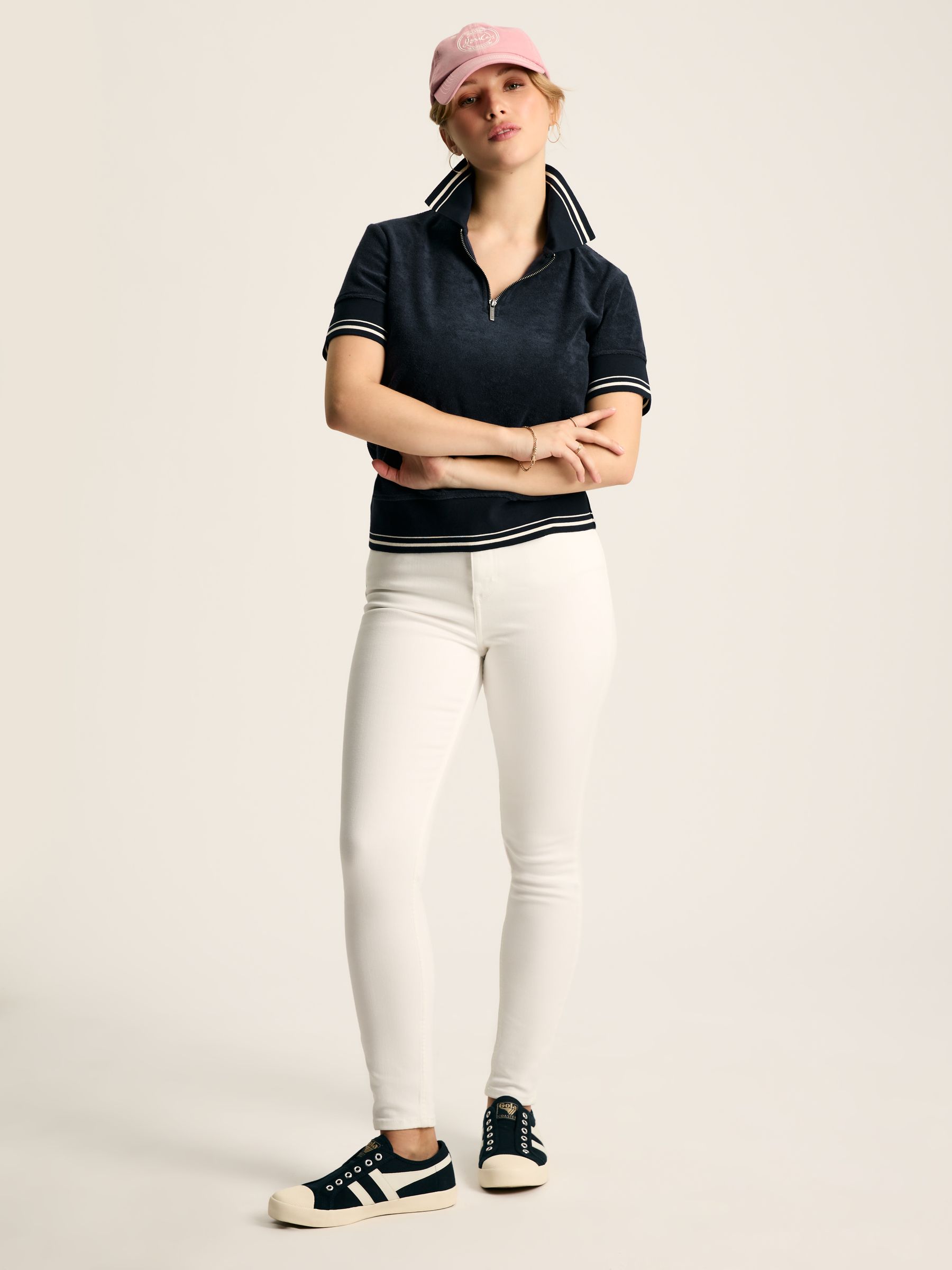 Kingsley Navy Towelling T-Shirt - Image 6 of 7