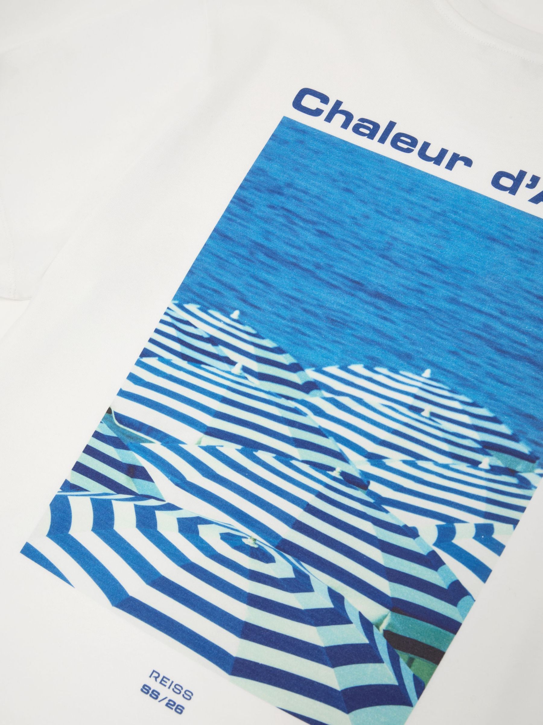 Cotton Beach-Print Relaxed-Fit T-Shirt in White - Image 6 of 6