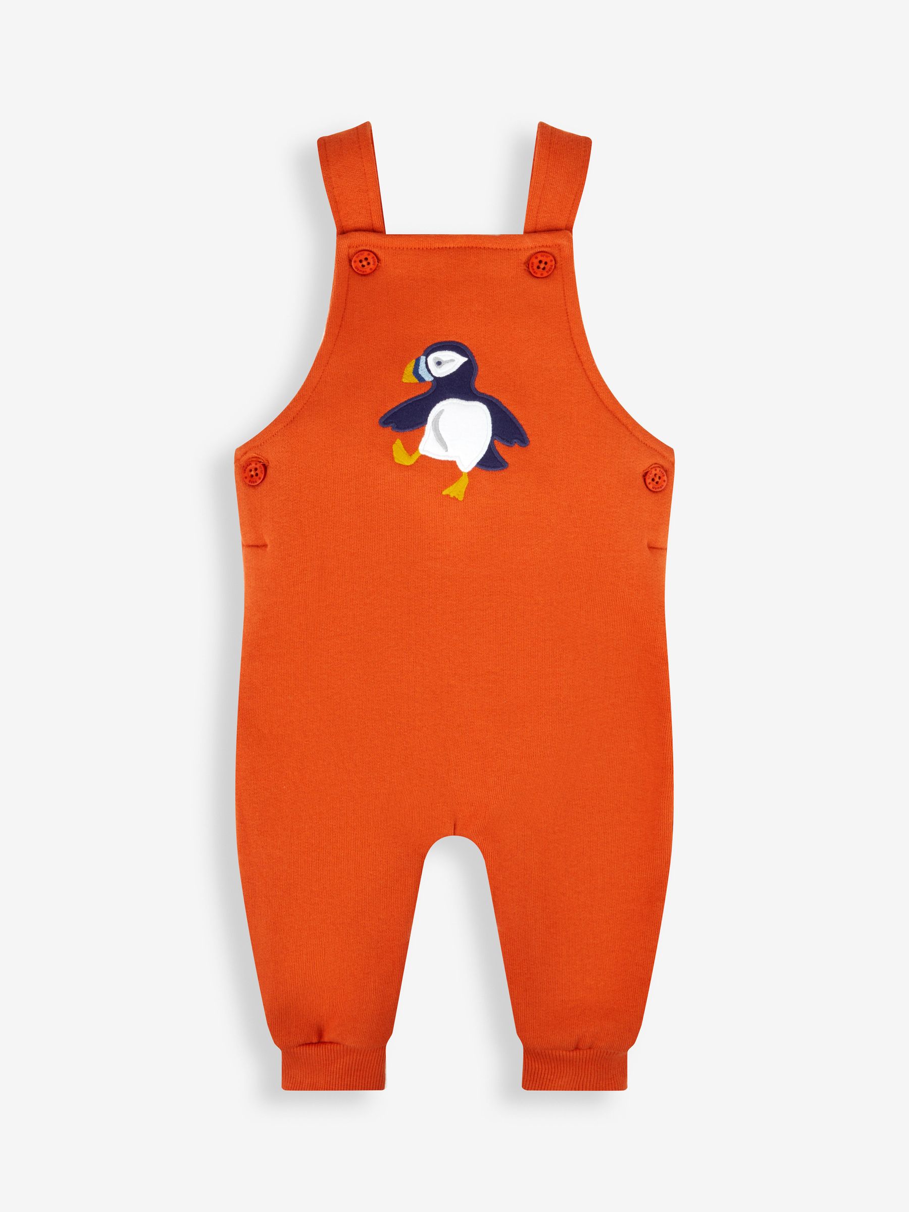 Orange Puffin Boys' Sausage Dog Appliqué Pocket Dungarees & Top Set - Image 2 of 5