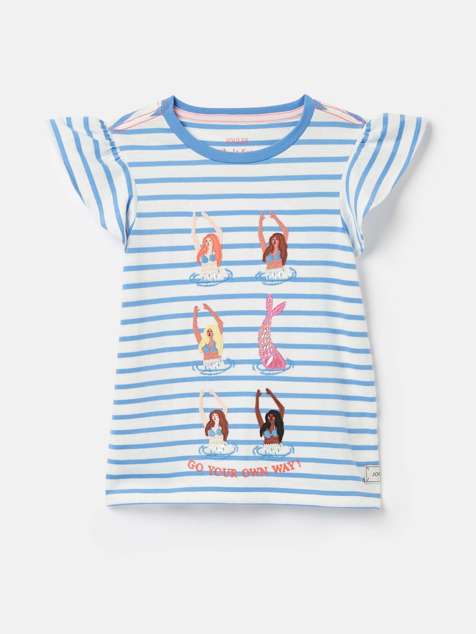 Girls' Flutter Astra Blue Short Sleeve Artwork T-Shirt - Image 1 of 7
