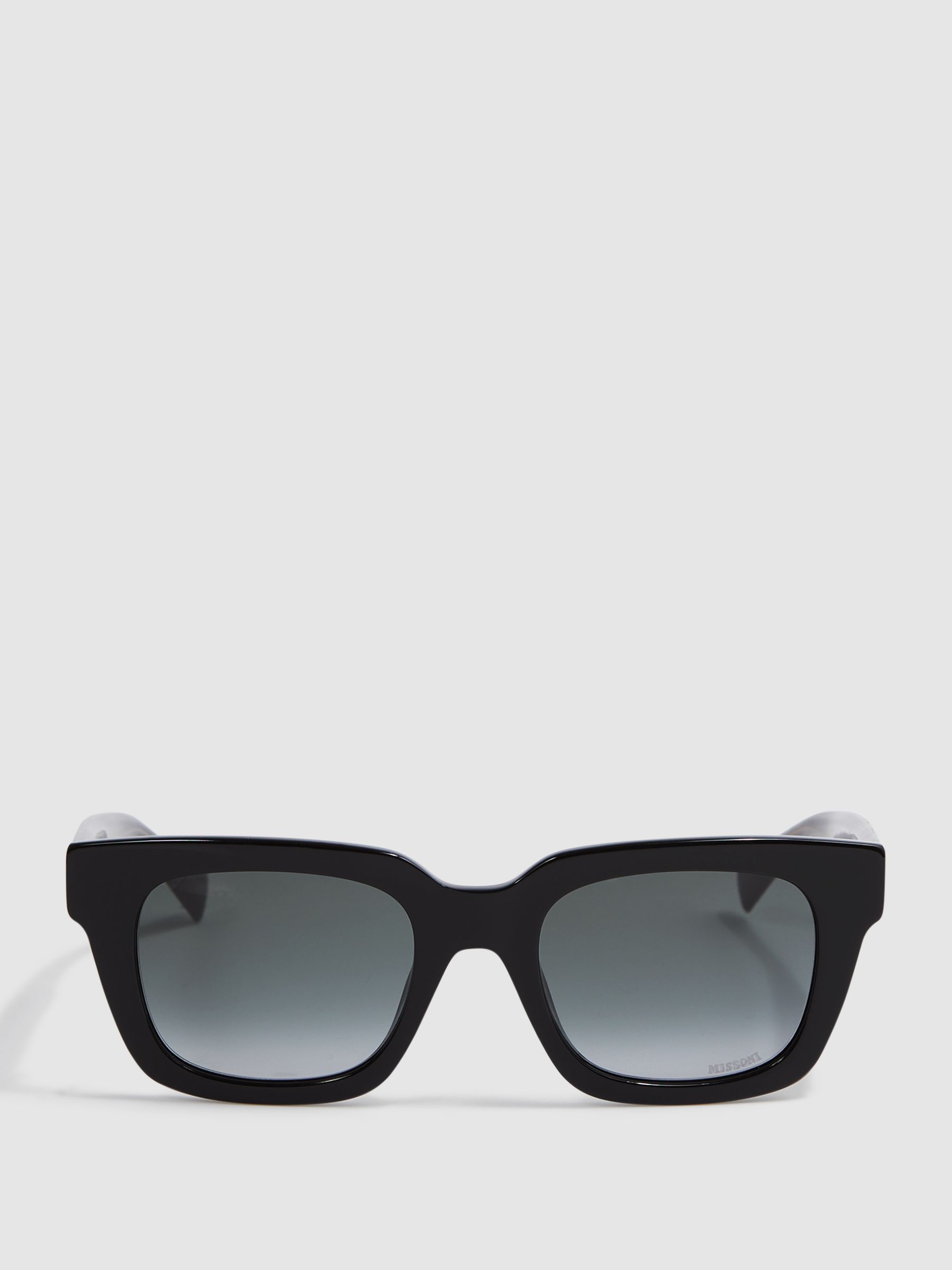 Missoni Eyewear Rectangular Zigzag Sunglasses in Black - Image 1 of 1