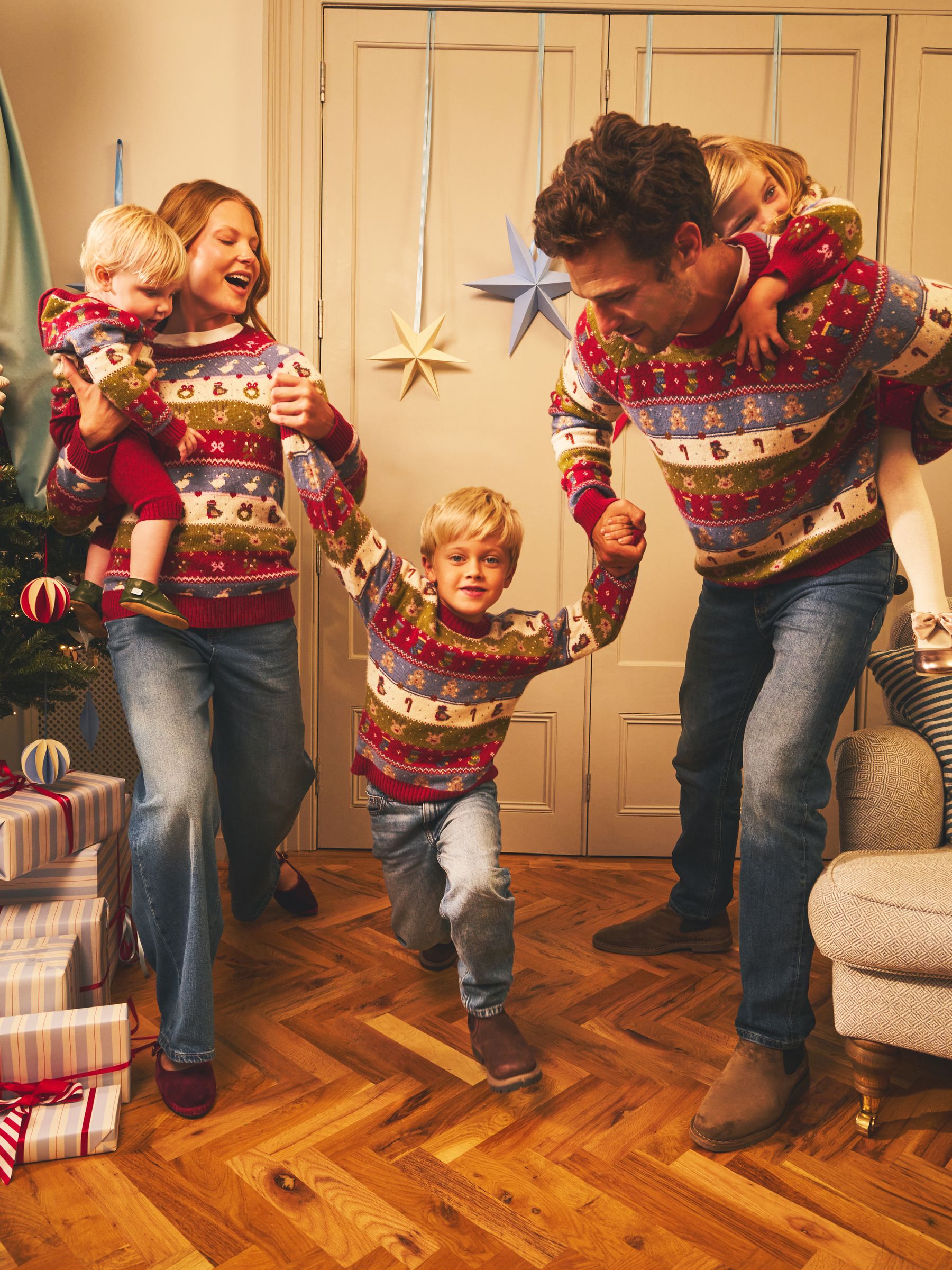 Burgundy Christmas Character 2-Piece Fairisle Set - Image 1 of 7