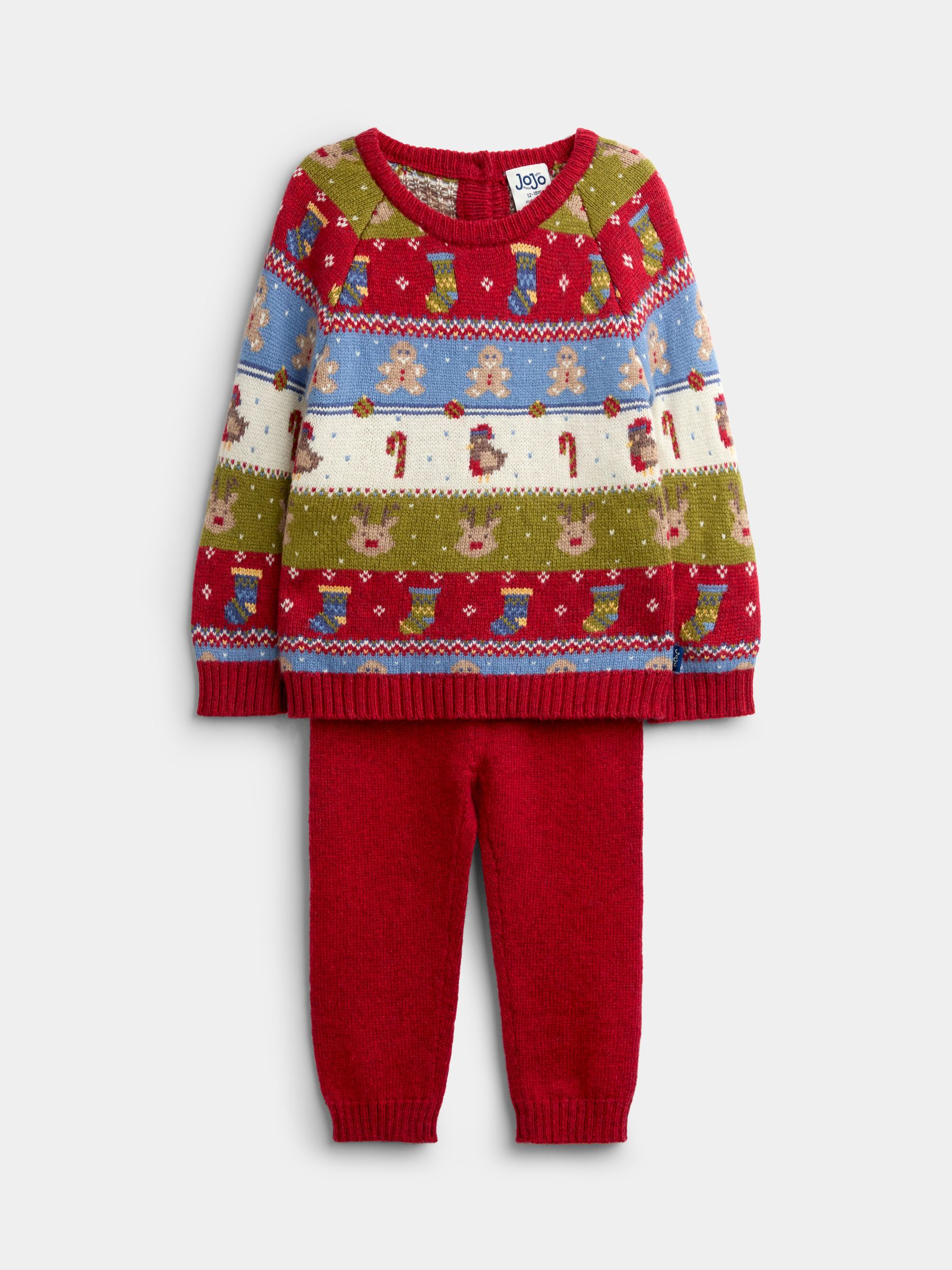 Burgundy Christmas Character 2-Piece Fairisle Set - Image 2 of 7