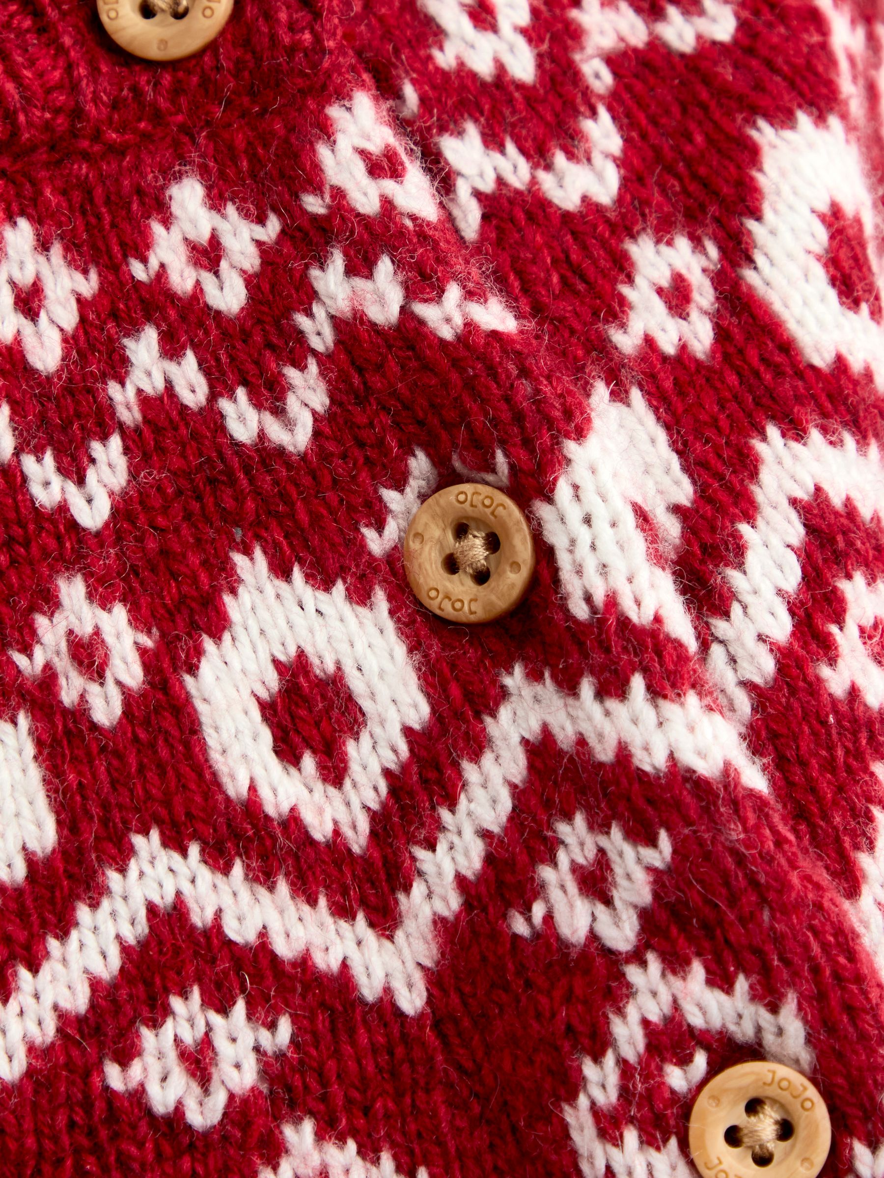 Red Fairisle Fair Isle Knitted Romper - Image 8 of 8