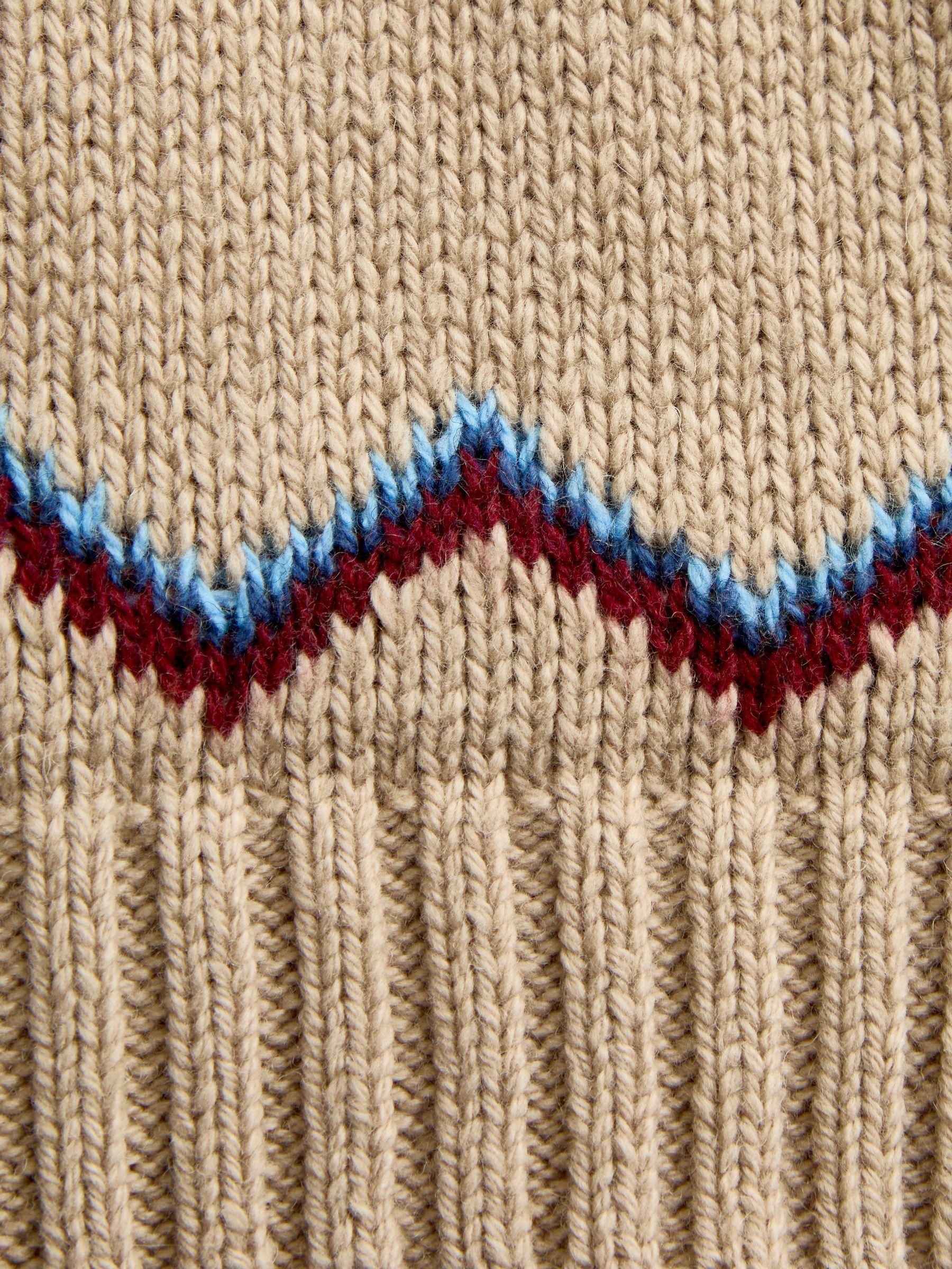 Natural Nordic Half Zip Knitted Jumper - Image 5 of 5 Natural Nordic Half Zip Knitted Jumper - Image 5 of 5