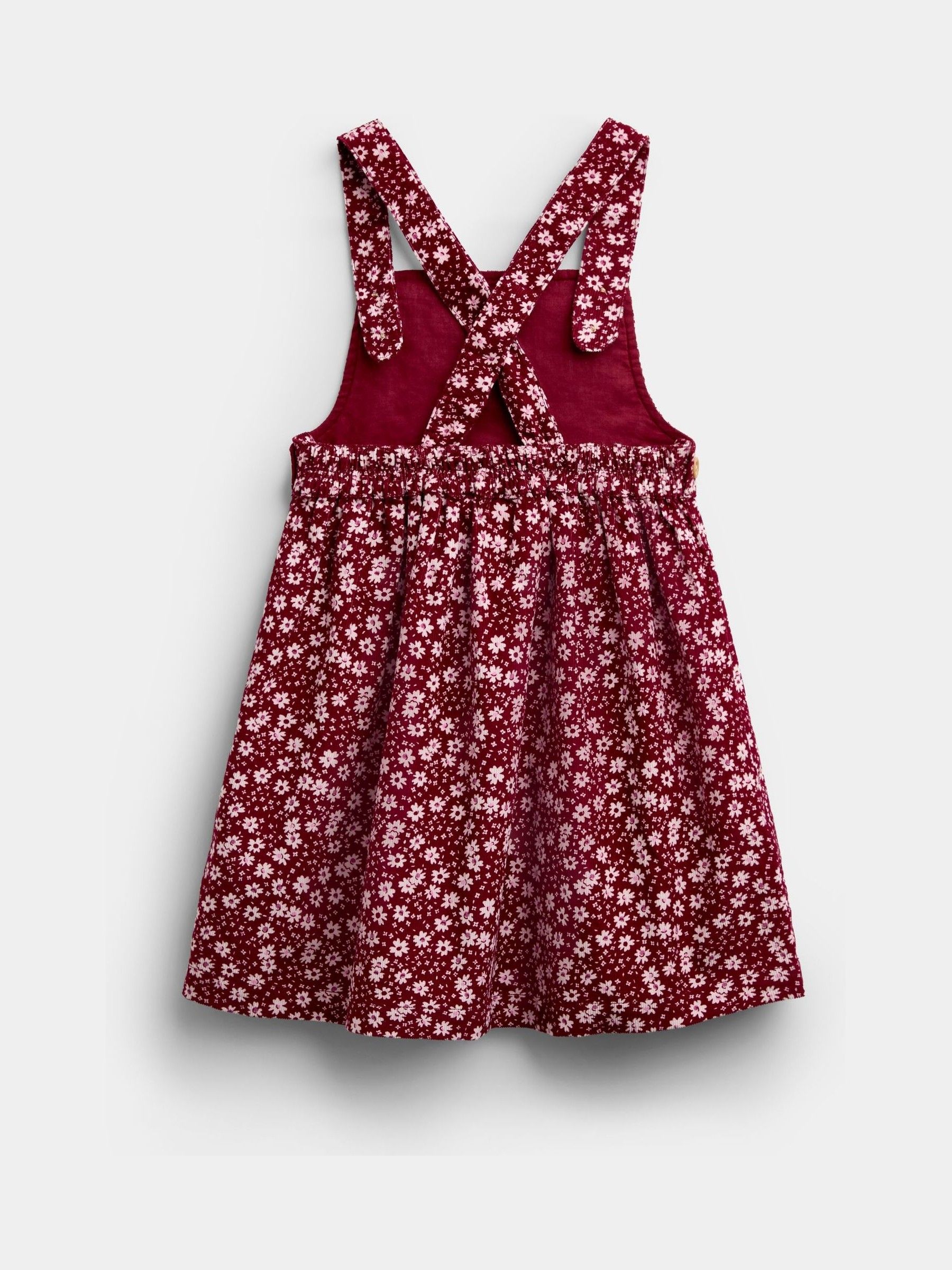 Plum Floral Cord Pinafore Dress & Top Set - Image 5 of 7