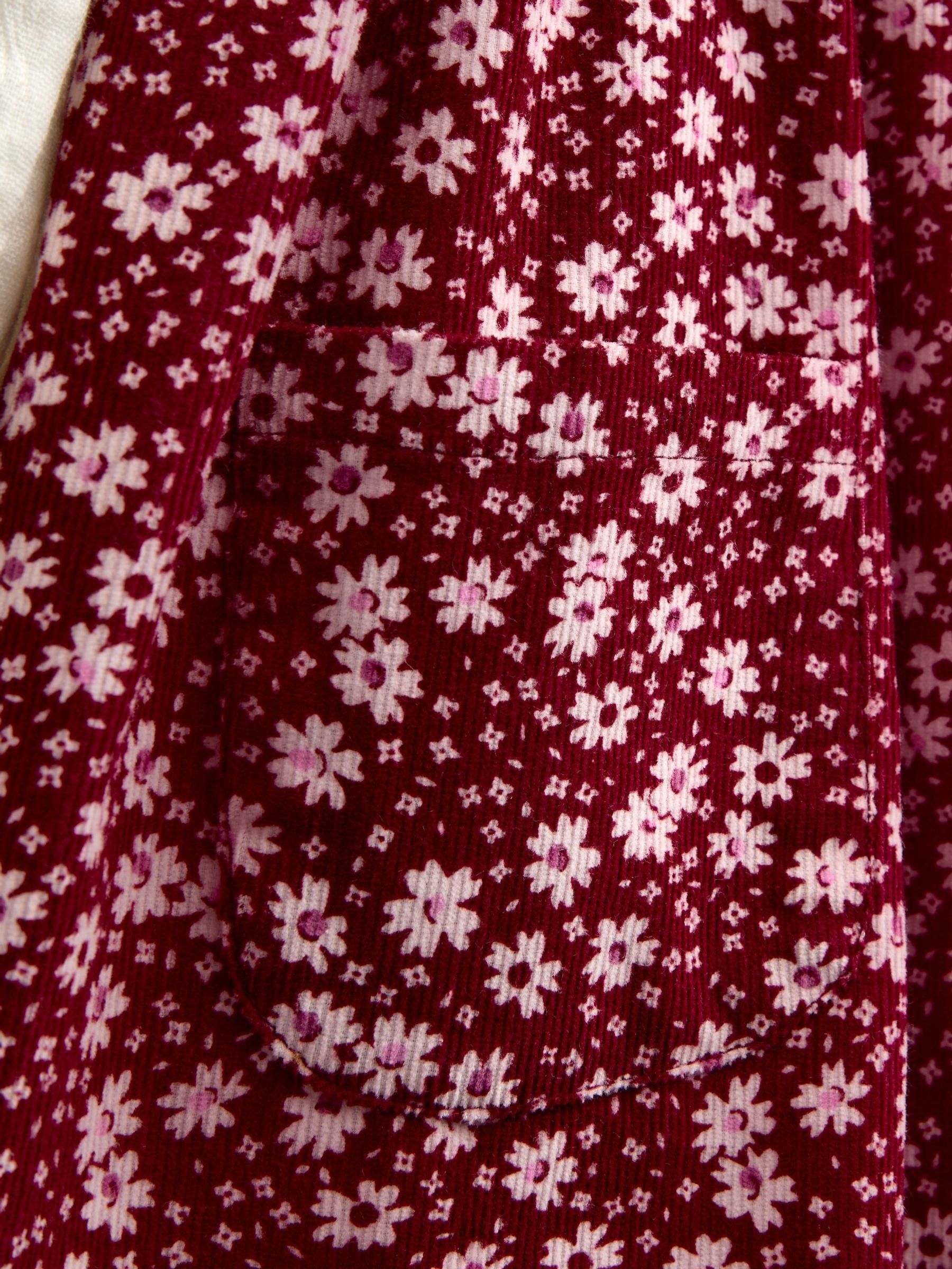 Plum Floral Cord Pinafore Dress & Top Set - Image 7 of 7