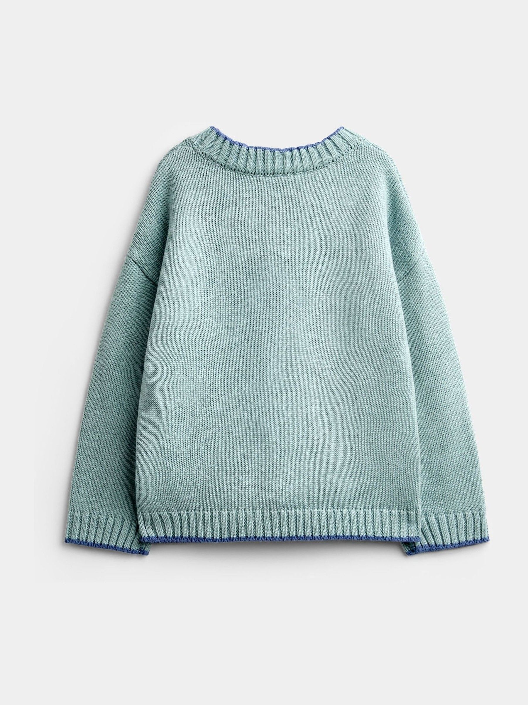Light Blue Yeti Embroidered Jumper - Image 2 of 4 Light Blue Yeti Embroidered Jumper - Image 2 of 4