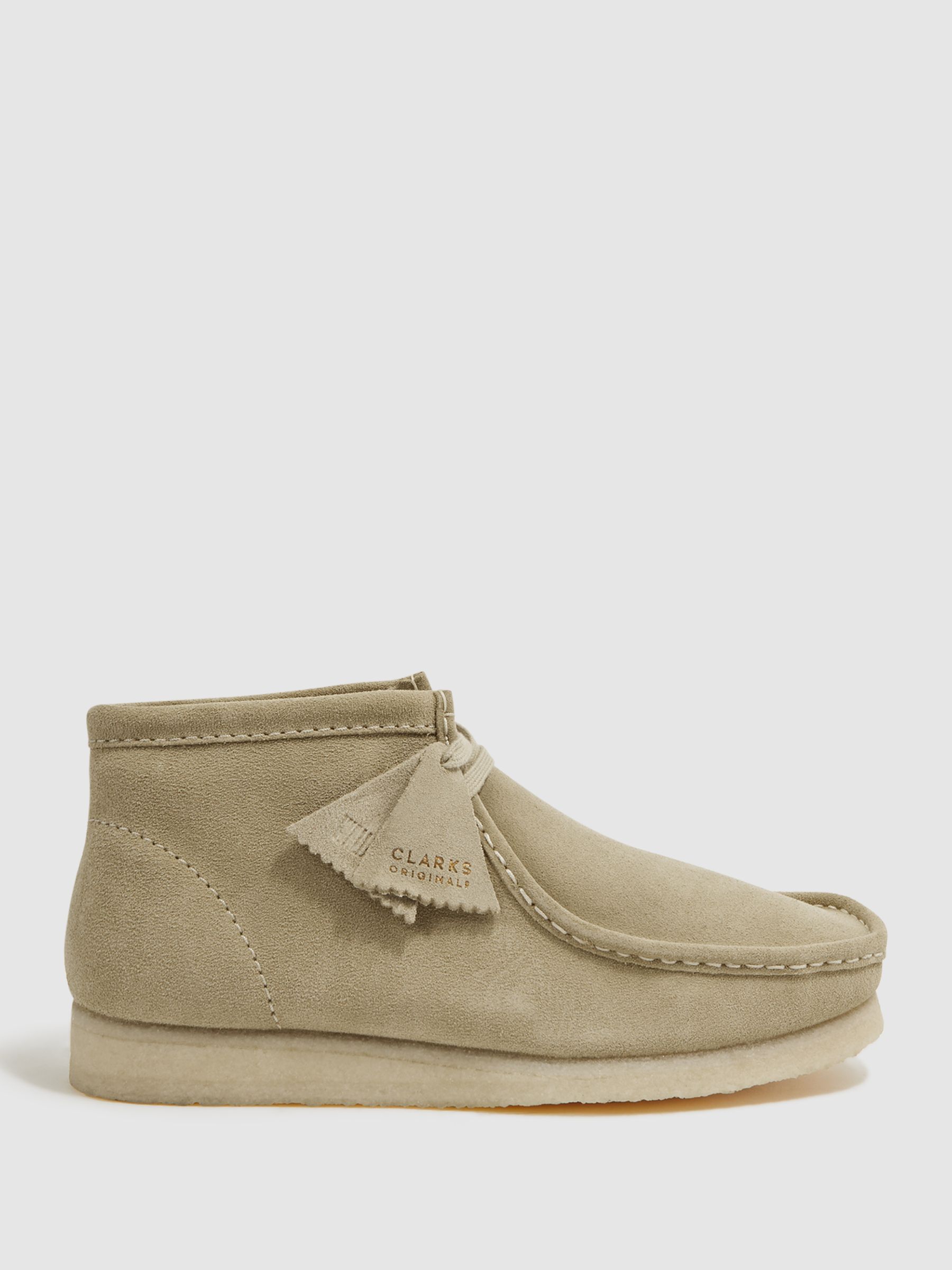 Clarks Originals Suede Wallabee Boots in Sand - Image 2 of 6