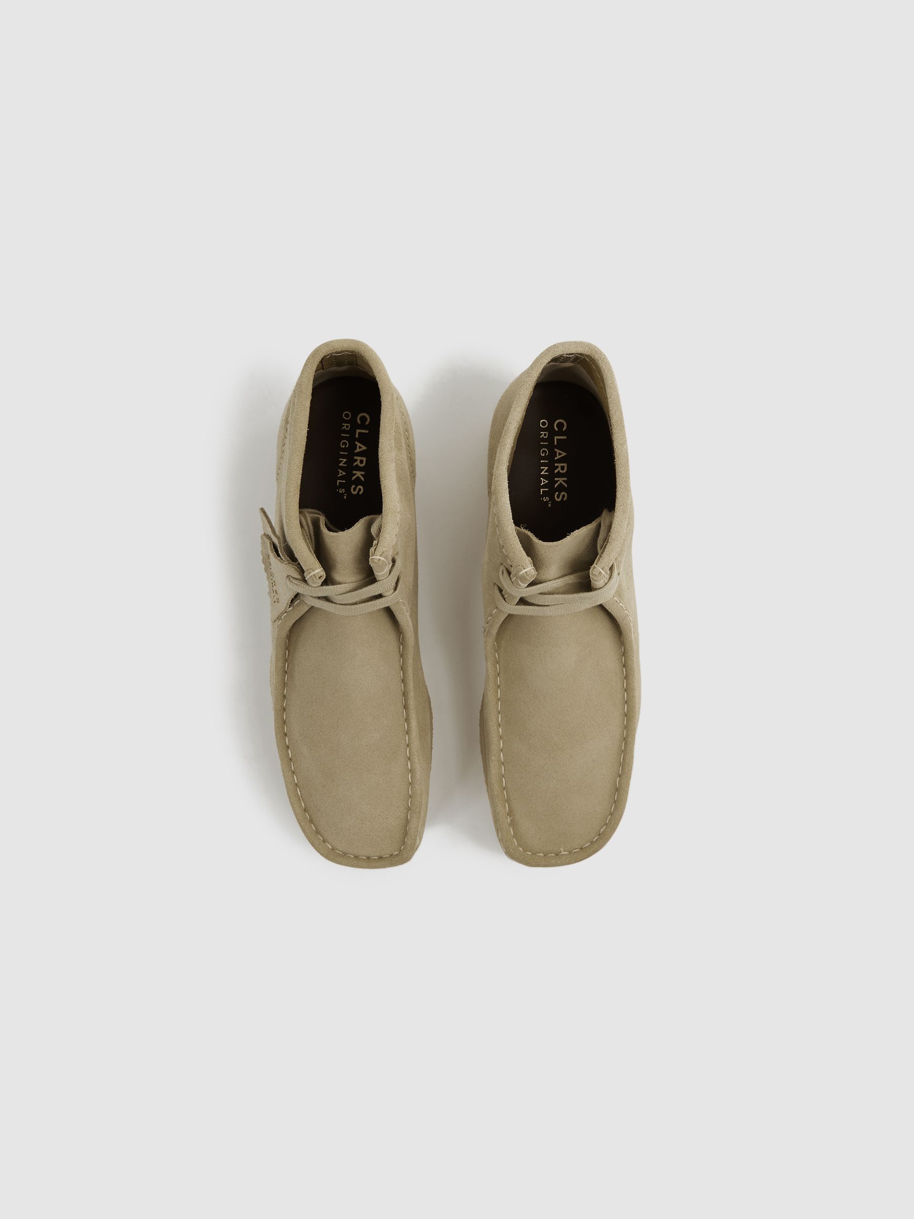 Clarks Originals Suede Wallabee Boots in Sand - Image 5 of 6