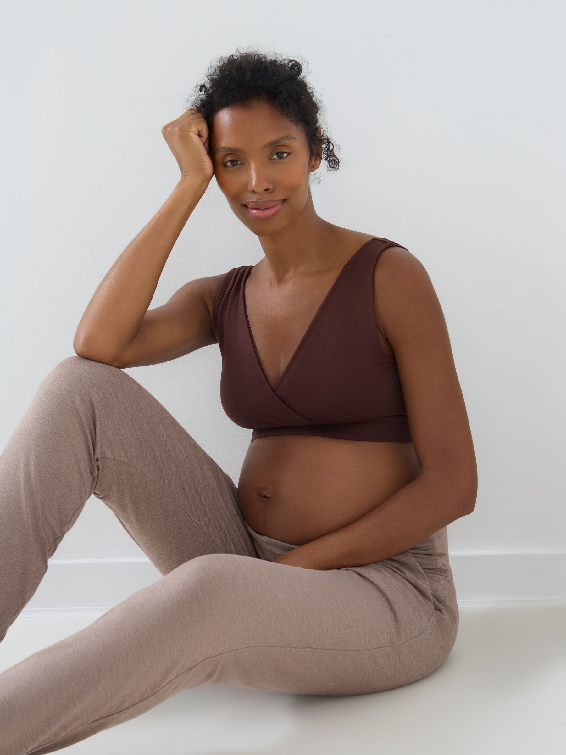 Natural Brown 2-Pack Maternity & Nursing Sleep Bras - Image 2 of 6 Natural Brown 2-Pack Maternity & Nursing Sleep Bras - Image 2 of 6