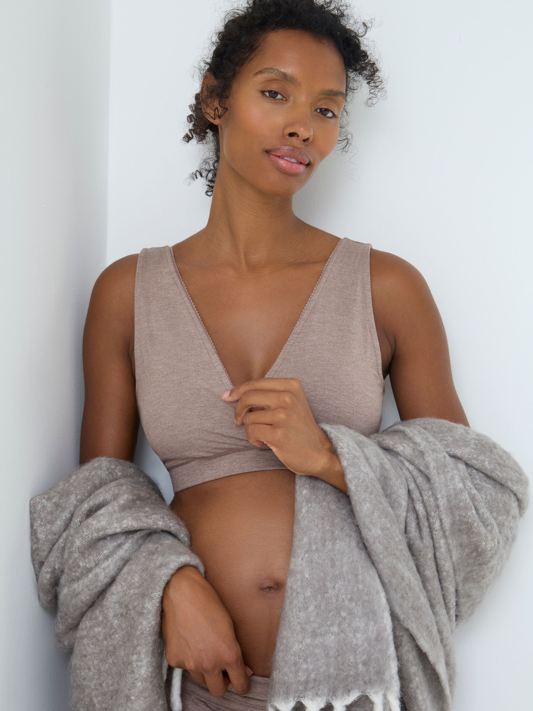 Natural Brown 2-Pack Maternity & Nursing Sleep Bras - Image 5 of 6