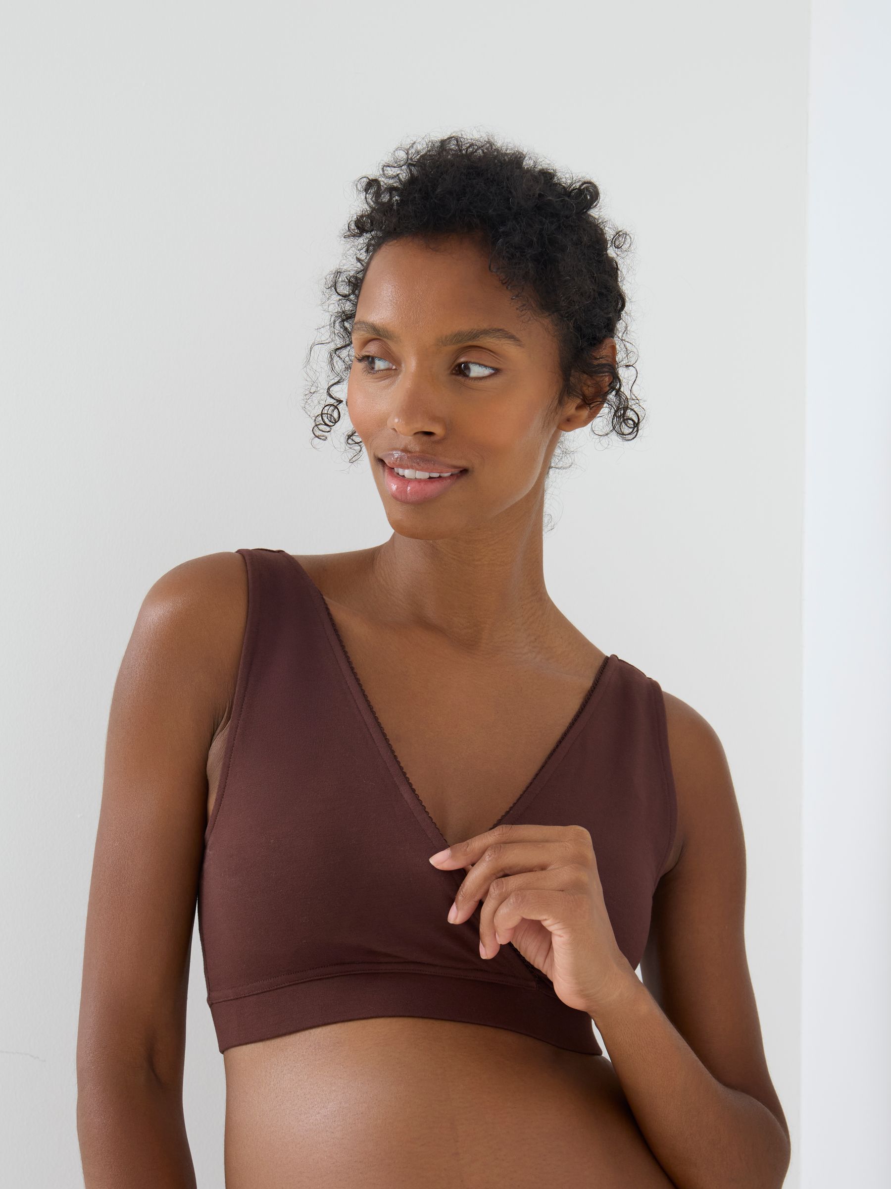 Natural Brown 2-Pack Maternity & Nursing Sleep Bras - Image 6 of 6