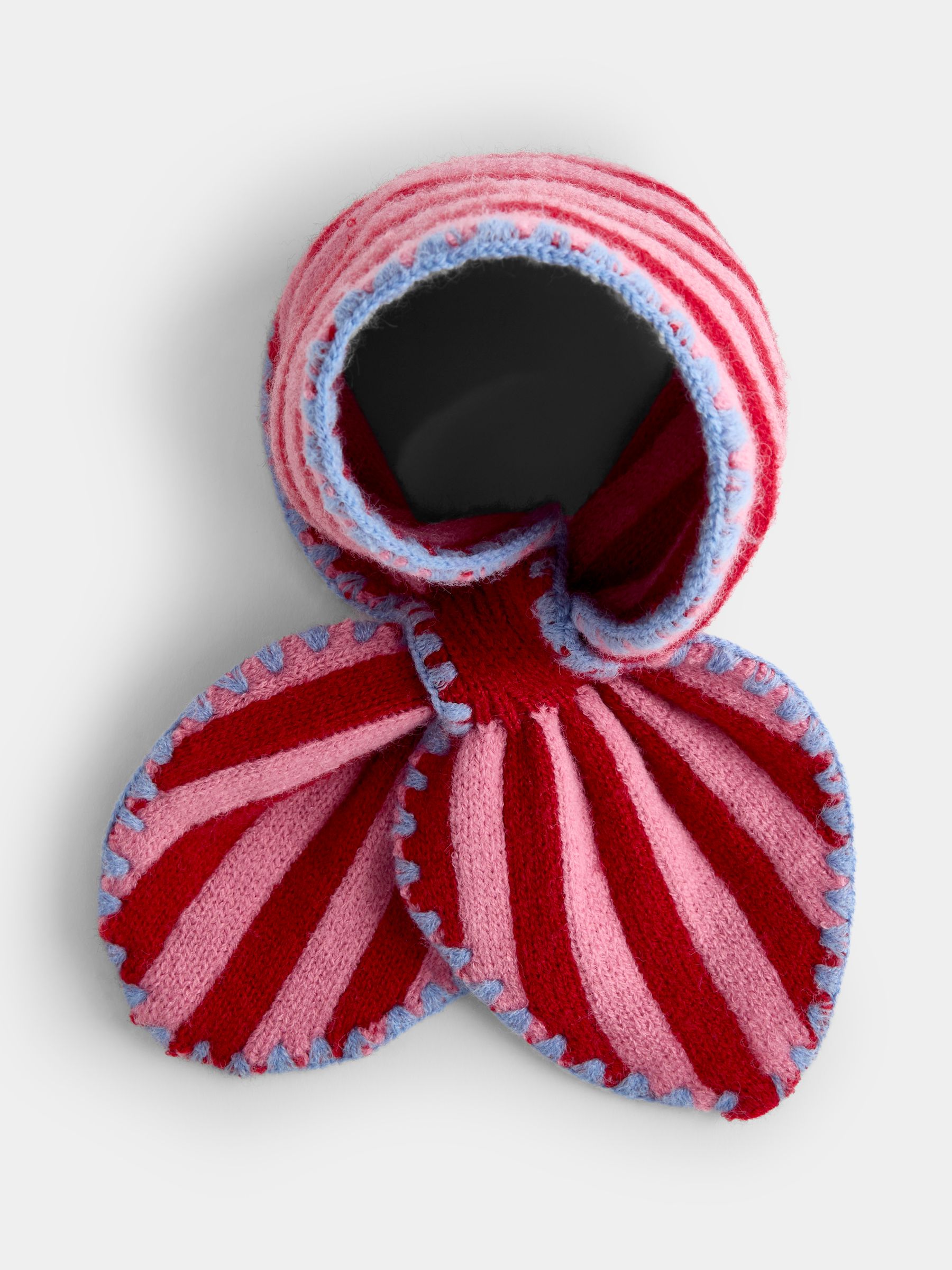Pink Stripe Pull Through Scarf - Image 3 of 4