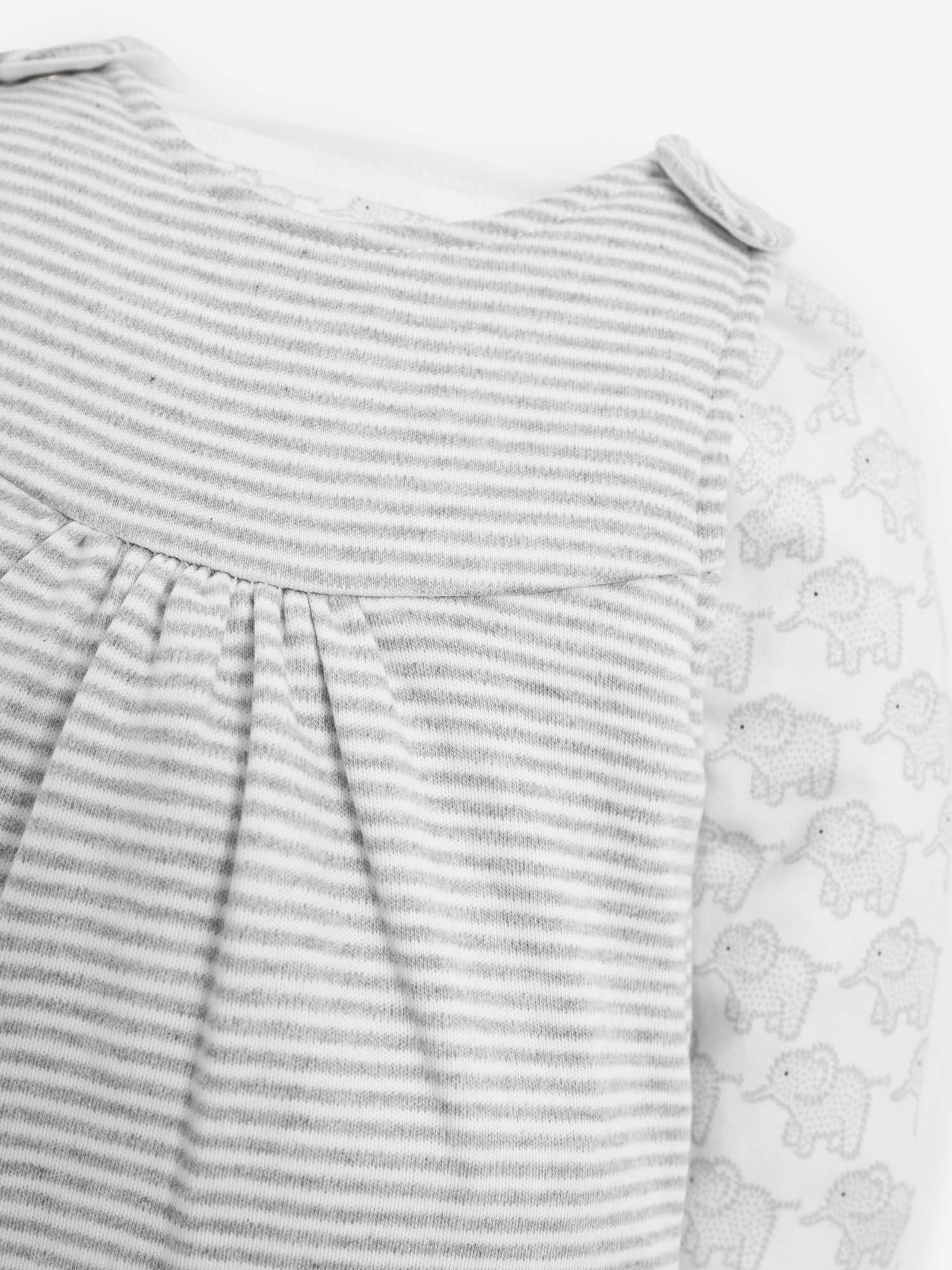 Grey 2-Piece Elephant Dungaree Set - Image 4 of 6