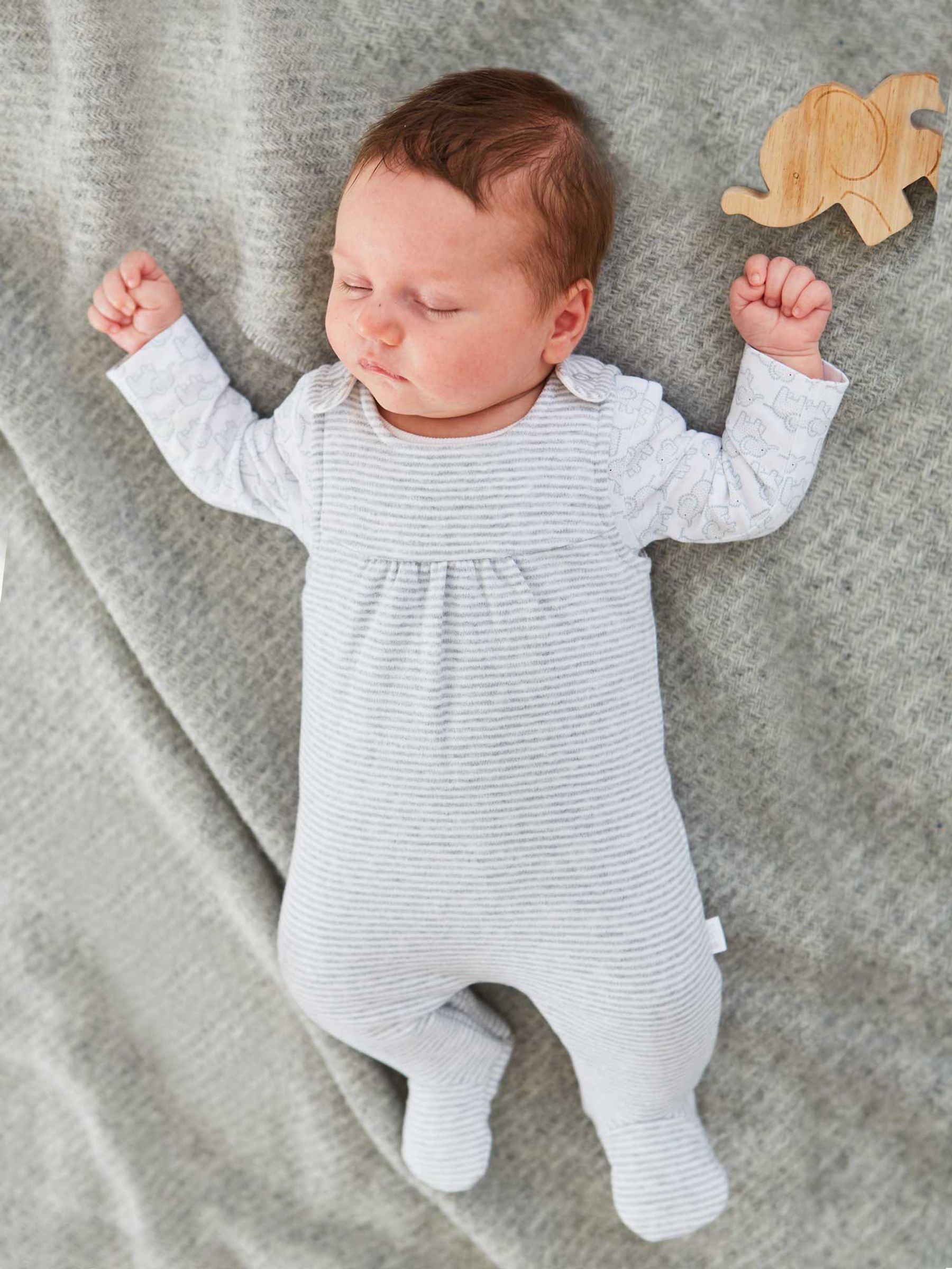 Grey 2-Piece Elephant Dungaree Set - Image 6 of 6