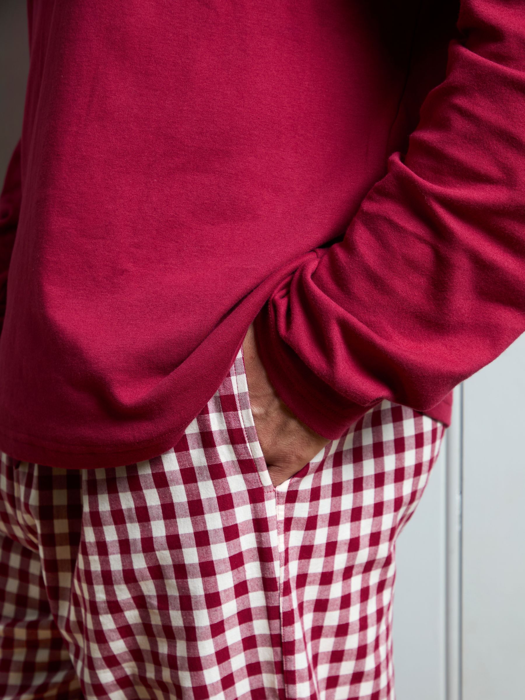 Red Gingham Men's Christmas Pyjamas - Image 6 of 6