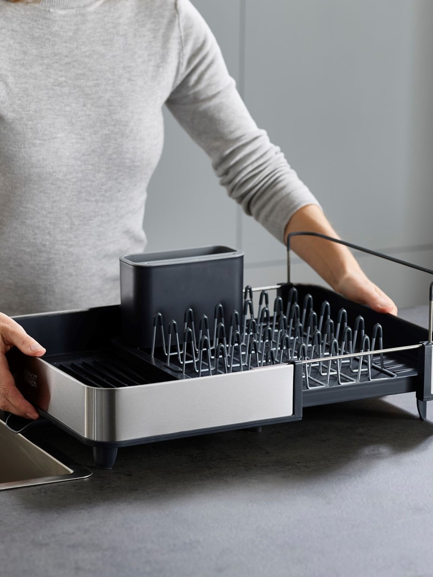 Joseph Joseph Grey Extend Steel Dish Rack - Image 3 of 4