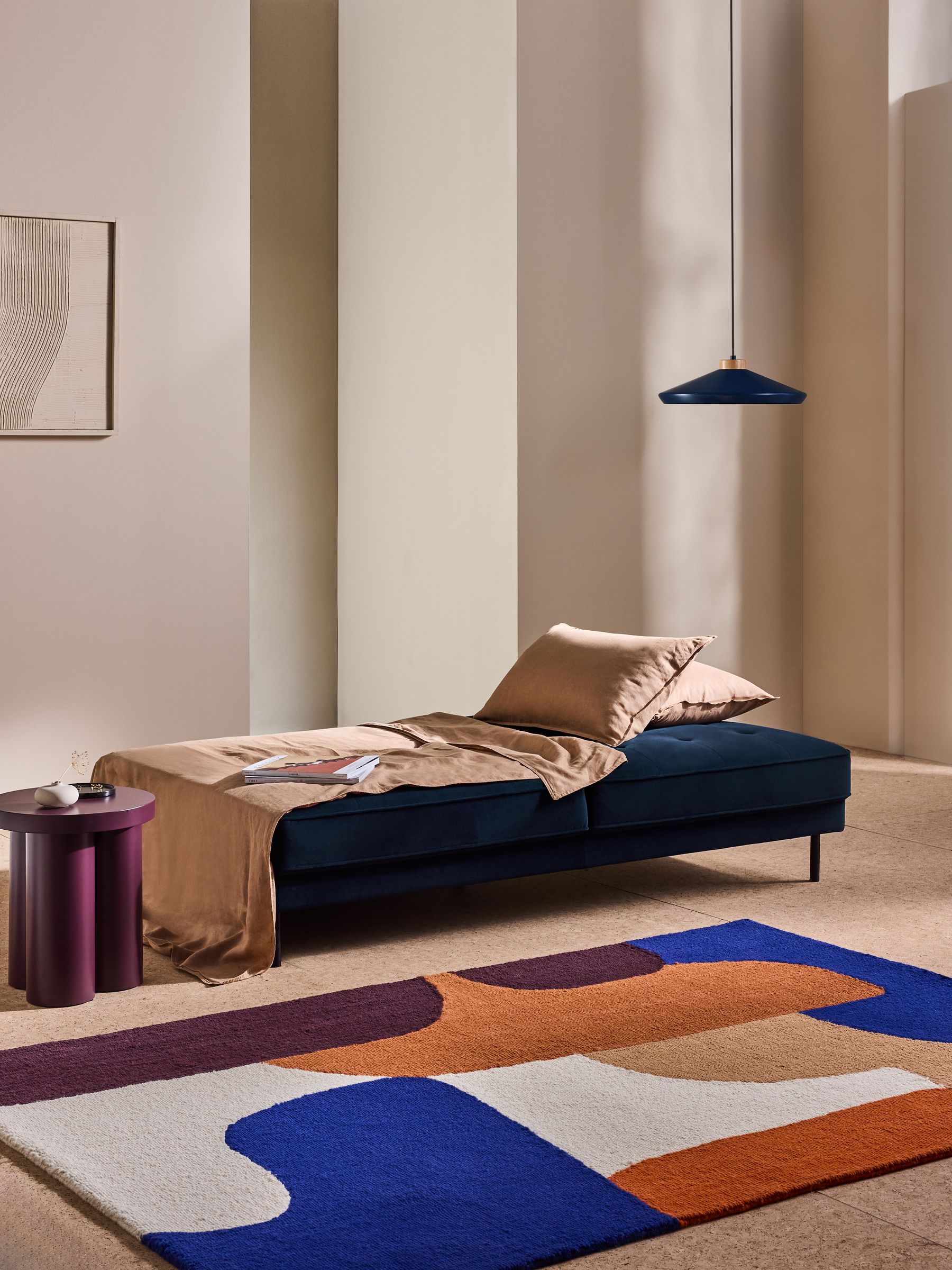 Rosslyn Sofa Bed in Midnight Navy Blue Velvet - Image 3 of 6