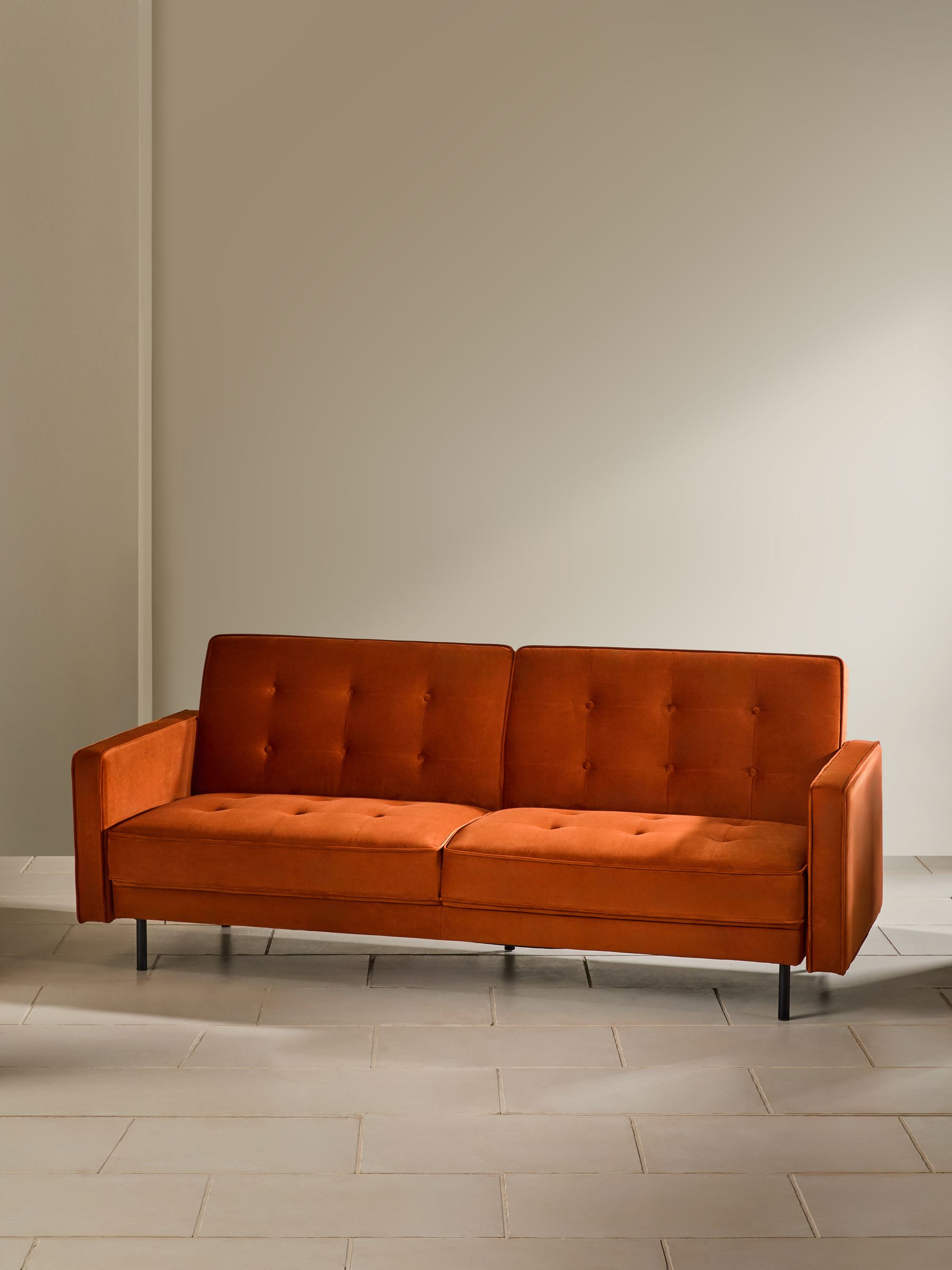 Rosslyn Sofa Bed in Cinnamon Velvet - Image 2 of 6