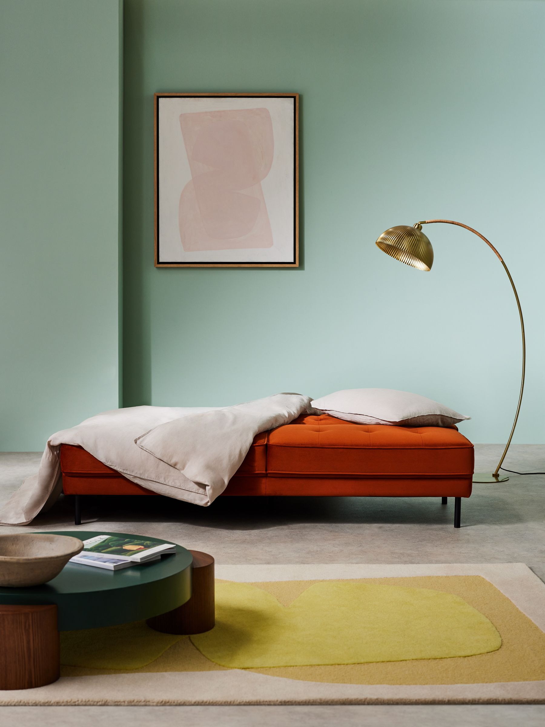 Rosslyn Sofa Bed in Cinnamon Velvet - Image 3 of 6